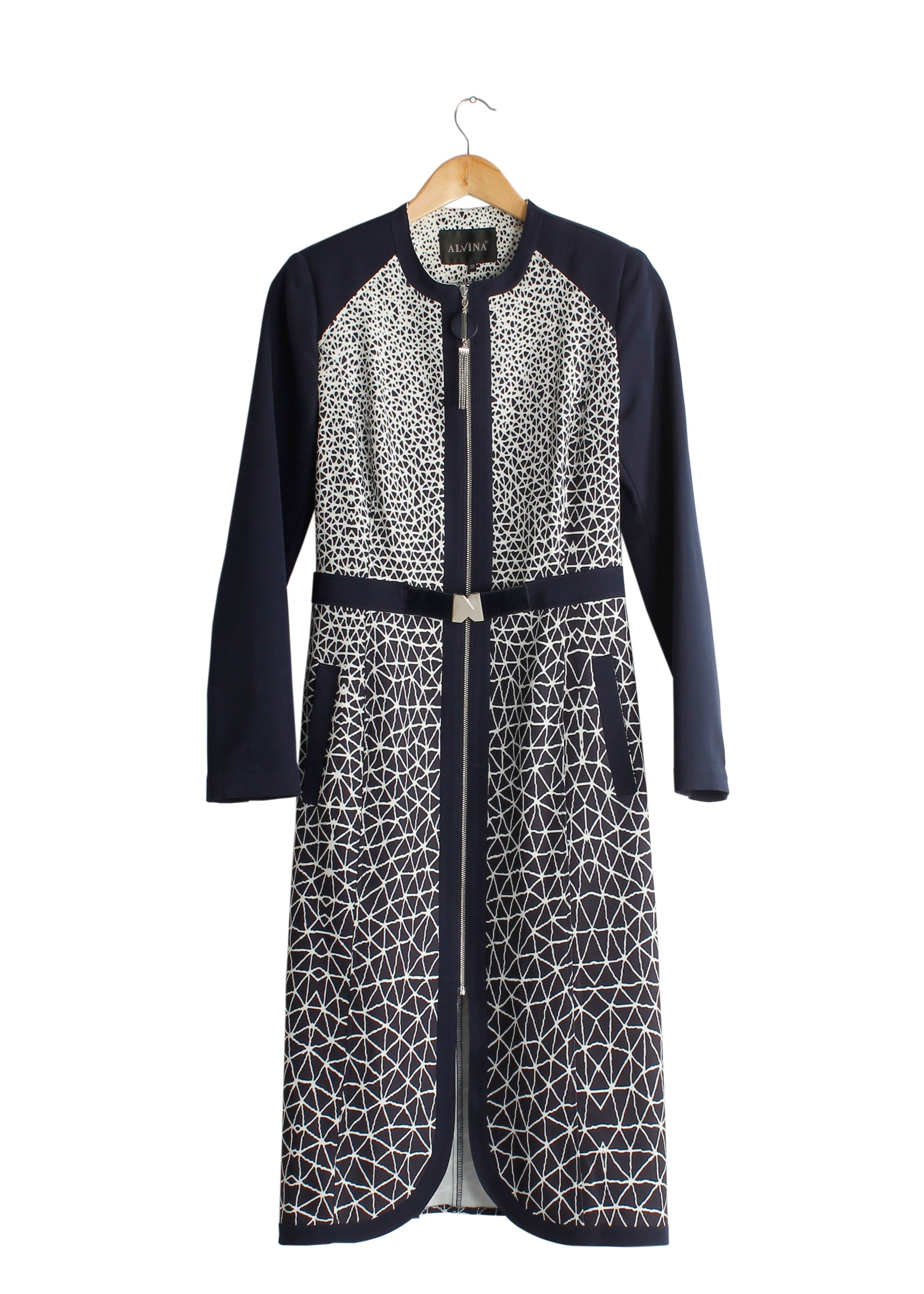 Tesettür giyim LACİVERT 1741 Meriva Tesettür Trench 38/46 TEK40