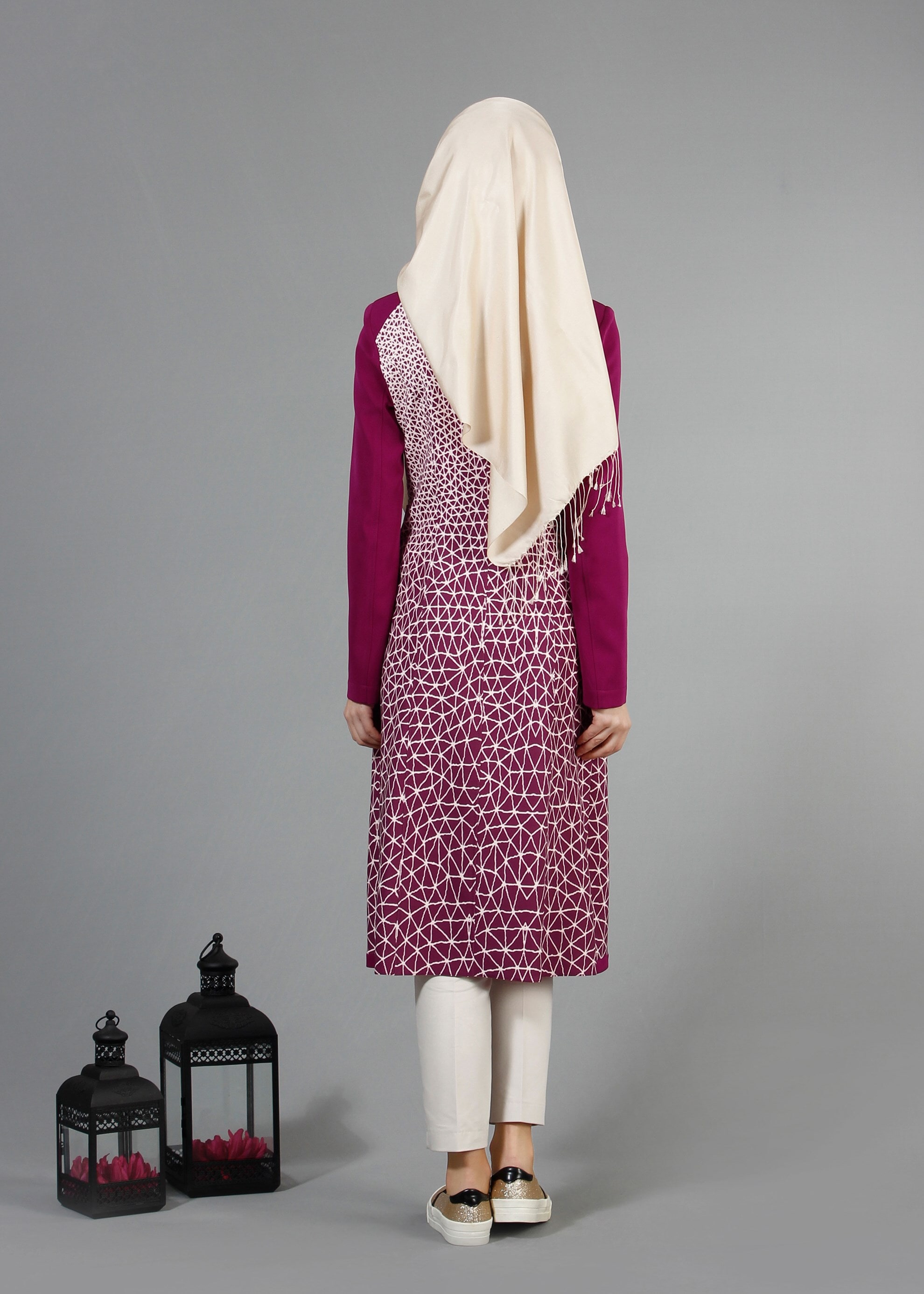 Tesettür giyim MÜRDÜM 1741 Meriva Tesettür Trench 38/46 TEK40