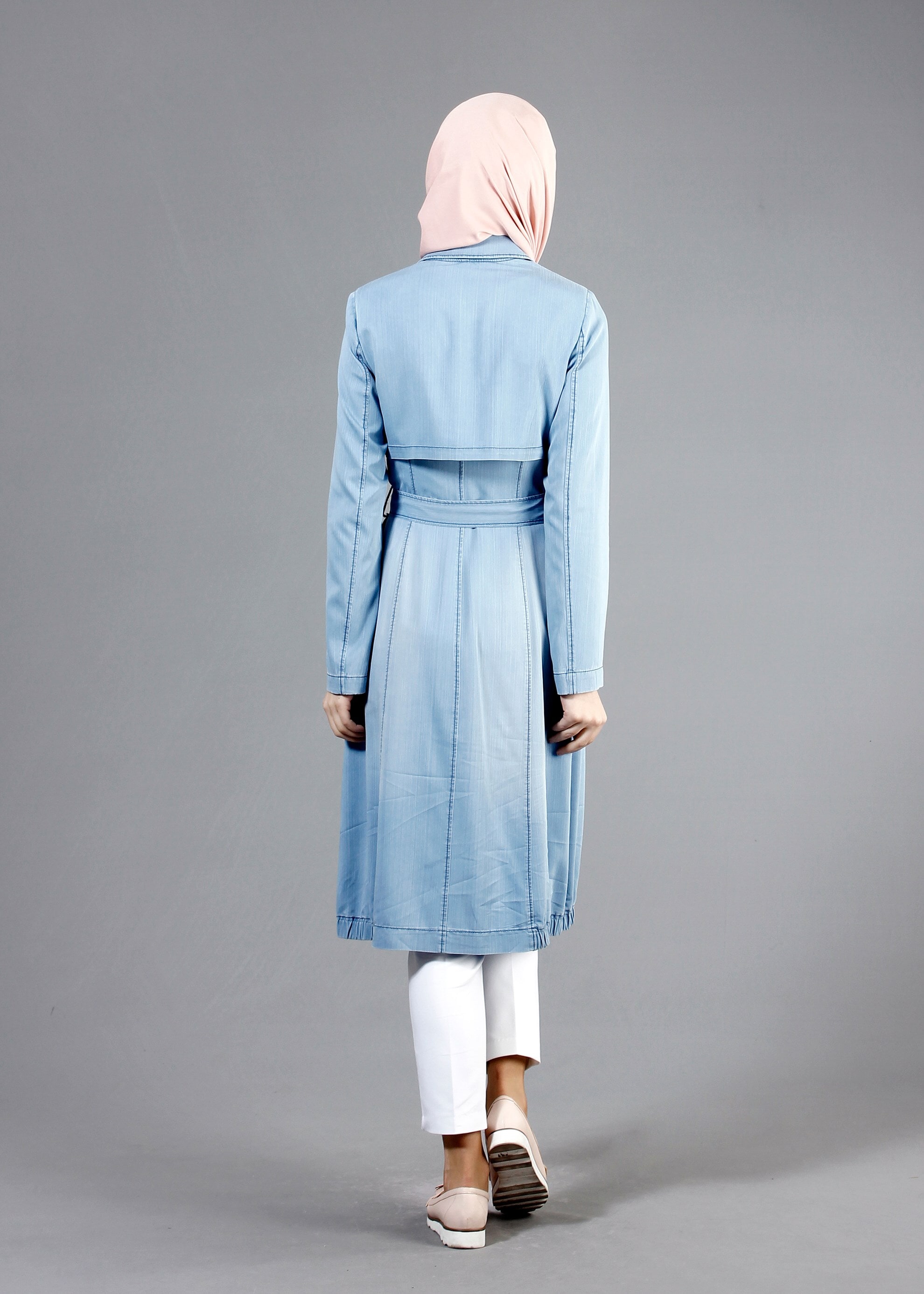 Vêtements hijab BLEU 1748 MARYEL FLAMLI TRENCH 36/44(38/40) TEK38