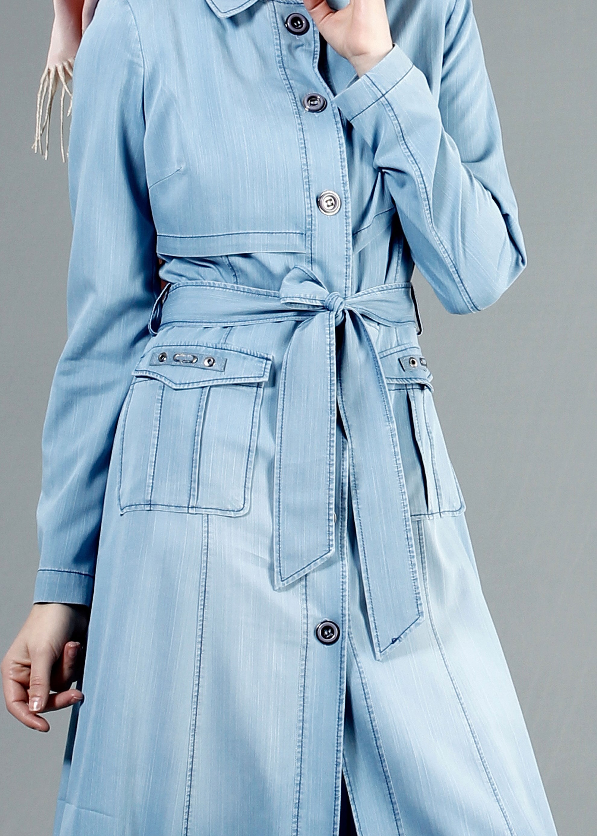 Vêtements hijab BLEU 1748 MARYEL FLAMLI TRENCH 36/44(38/40) TEK38