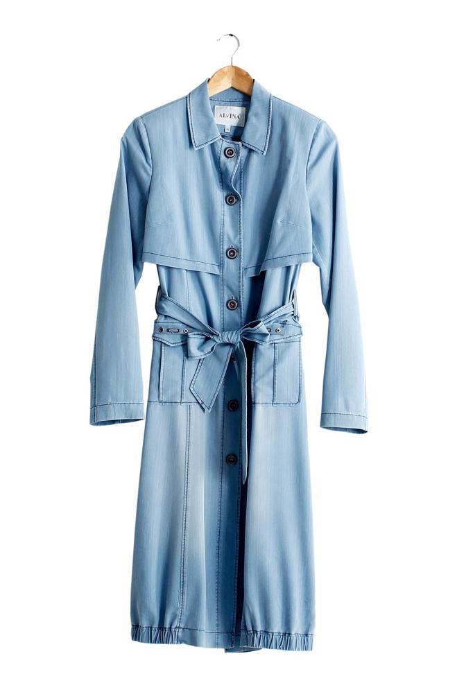 Vêtements hijab BLEU 1748 MARYEL FLAMLI TRENCH 36/44(38/40) TEK38 - ALVİNA