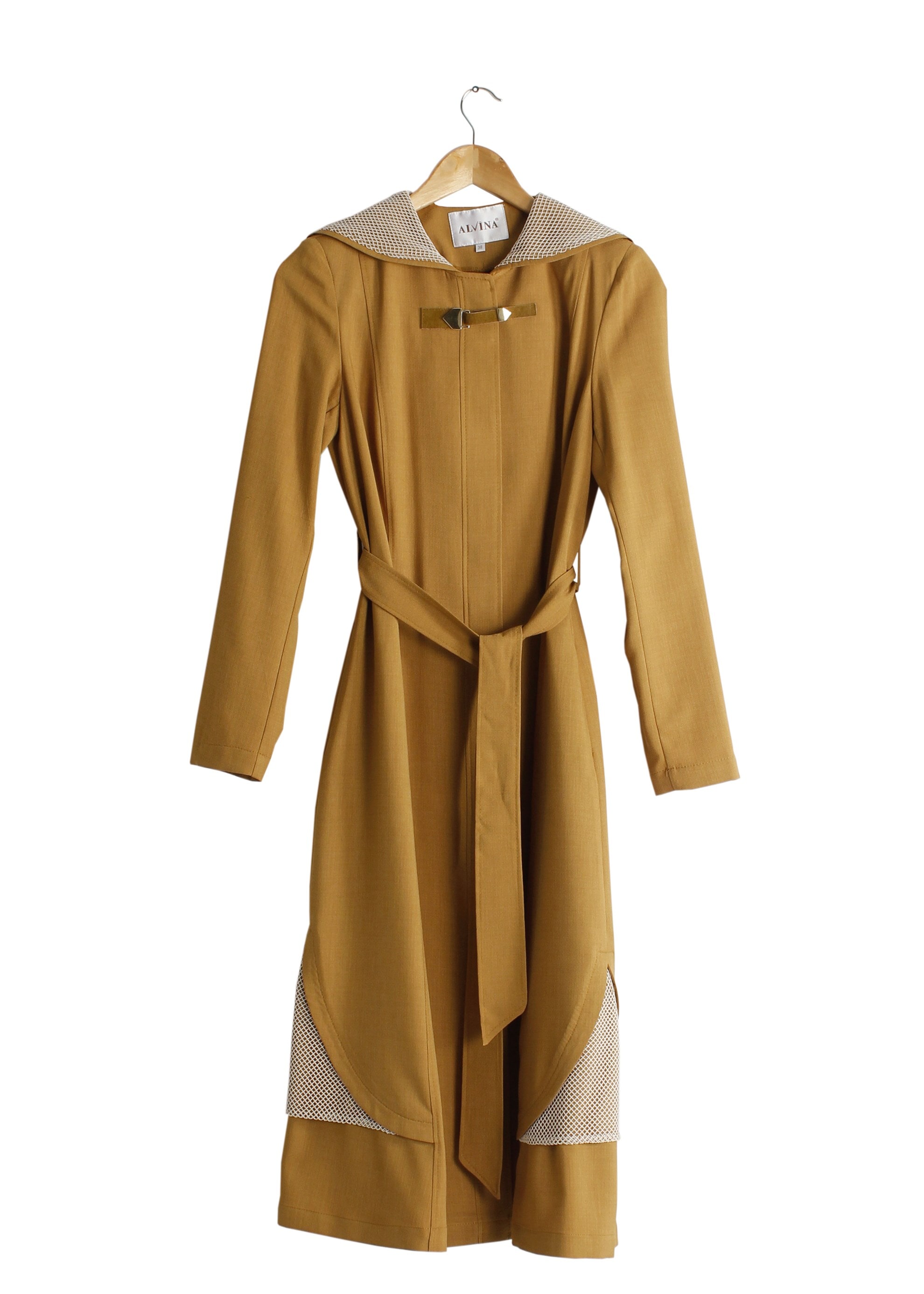 Tesettür giyim SARI 1767 Marmaris Tesettür Trench 38/46 TEK38