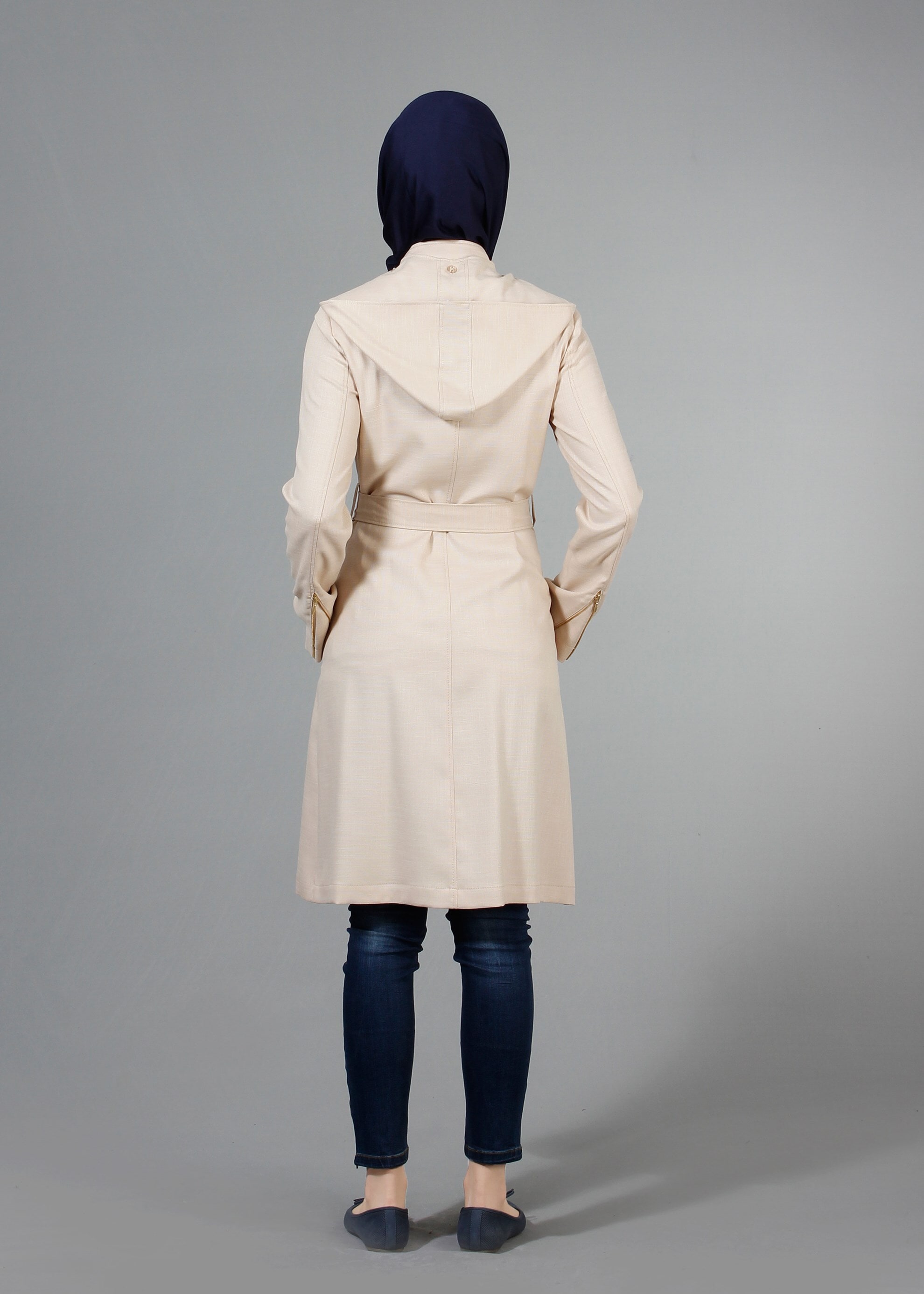 Tesettür giyim BEJ 1770 New Shine Tesettür Trench 36/44(38-40) TEK38