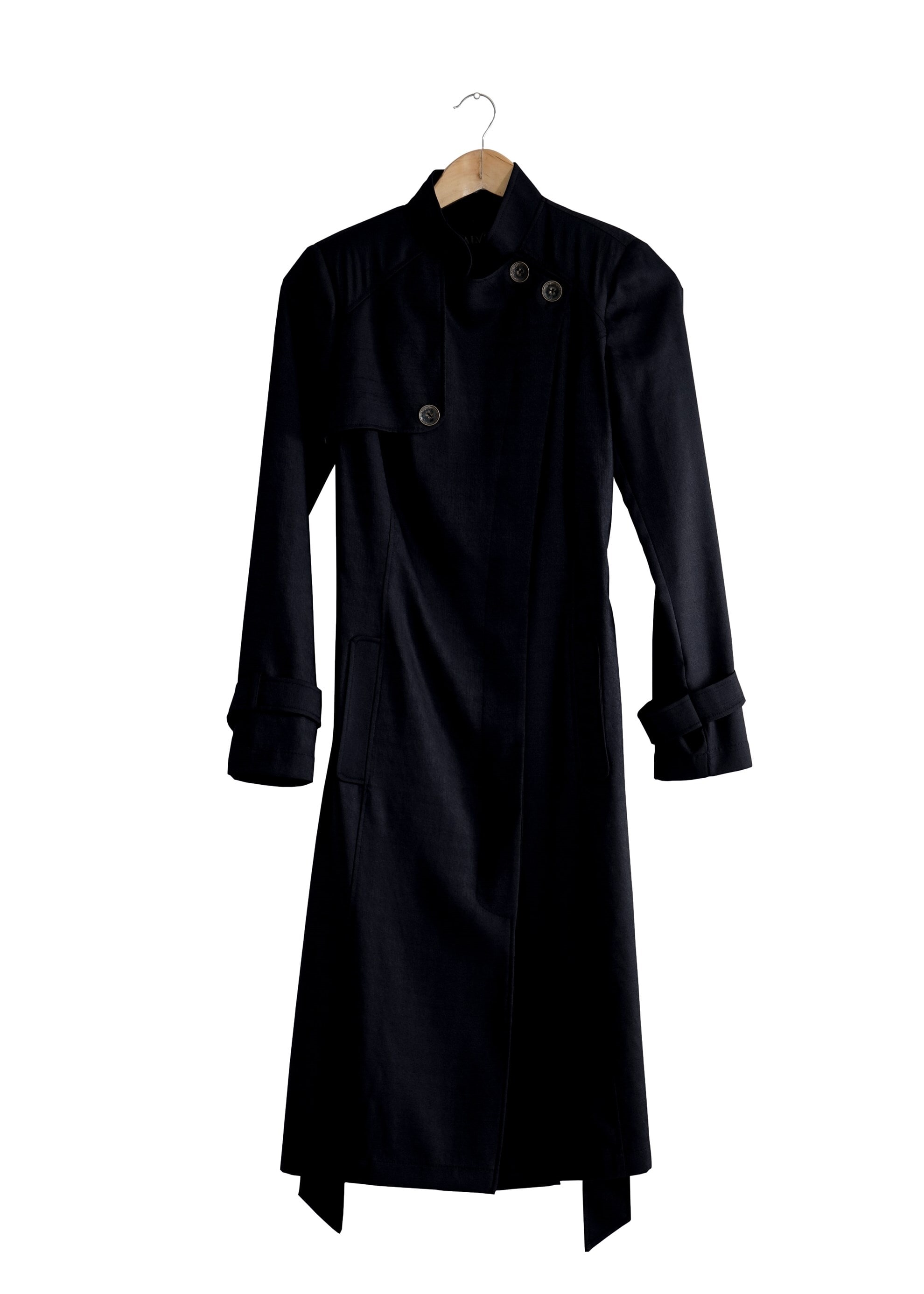 Tesettür giyim SİYAH 1771 Beril Tesettür Trench 38/44 TEK38