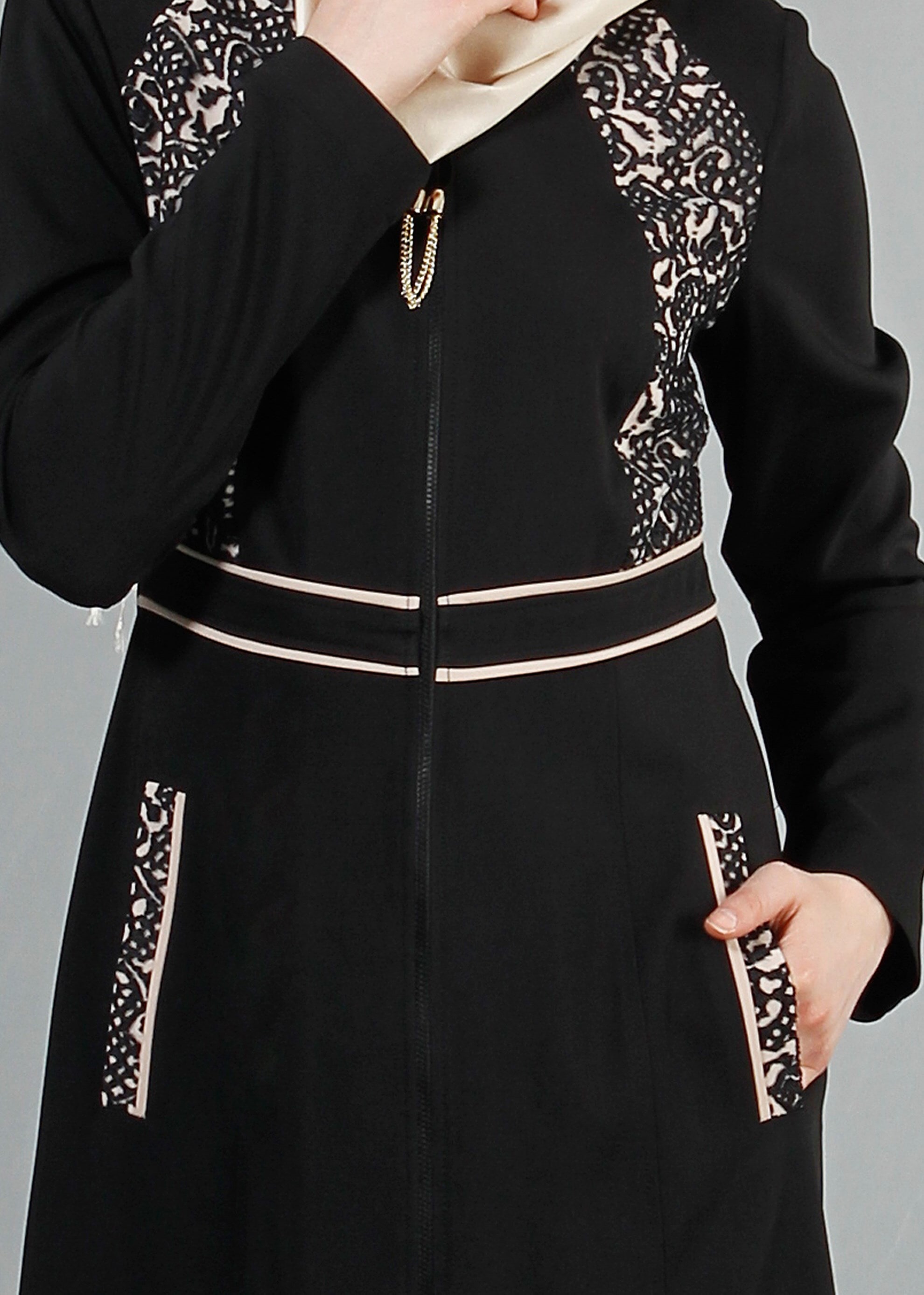 Tesettür giyim SİYAH 1772 Marmaris Tesettür Trech 38/46