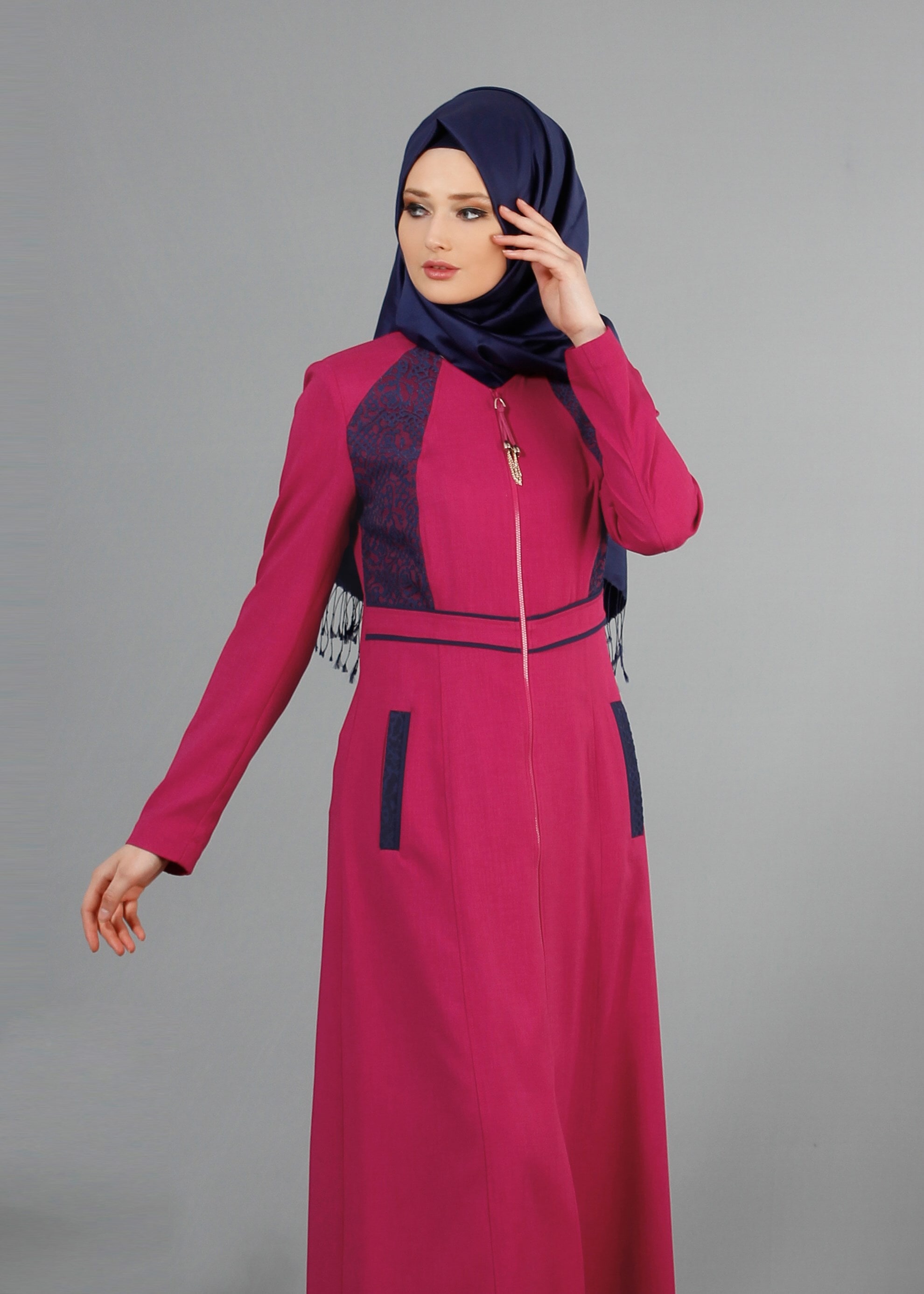 Tesettür giyim FUŞYA 1772 Marmaris Tesettür Trech 38/46