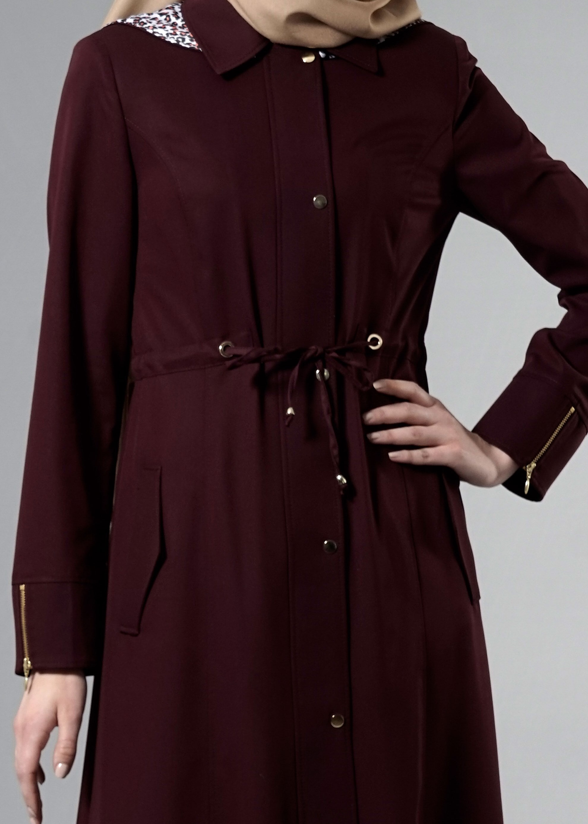 Tesettür giyim MÜRDÜM 1784 Hilton Tesettür Trench 38/46 TEK40