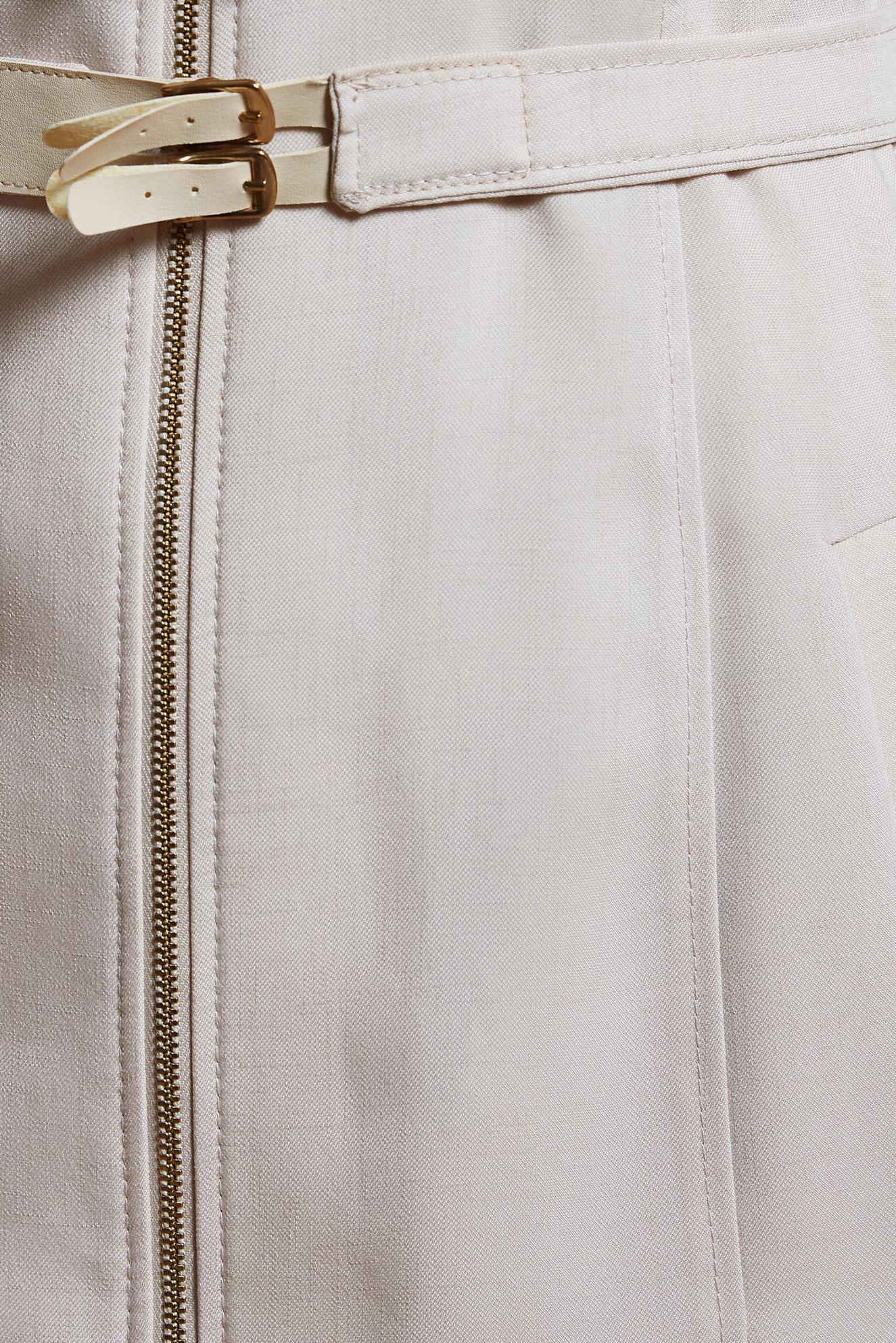 Tesettür giyim BEJ BAĞCIK DETAYLI TRENÇKOT 1785