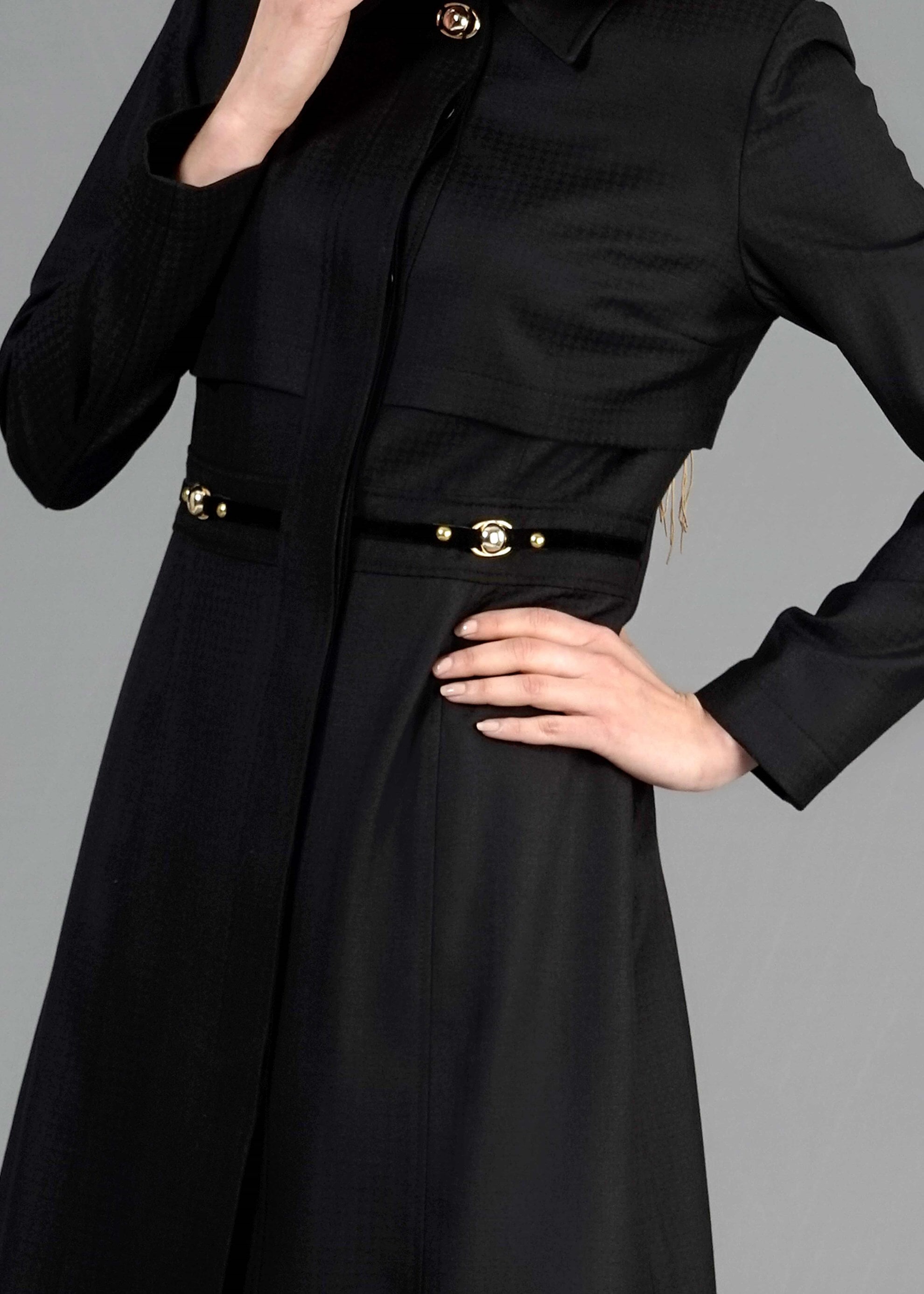 Tesettür giyim SİYAH 1786 Crista Tesettür 652 Trech 38/44 TEK38