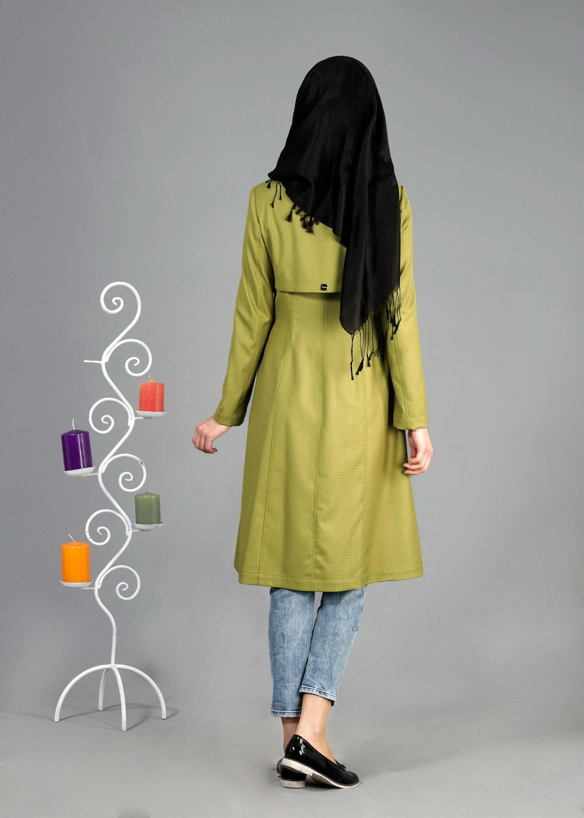 Tesettür giyim YEŞİL 1786 Crista Tesettür 652 Trech 38/44 TEK38