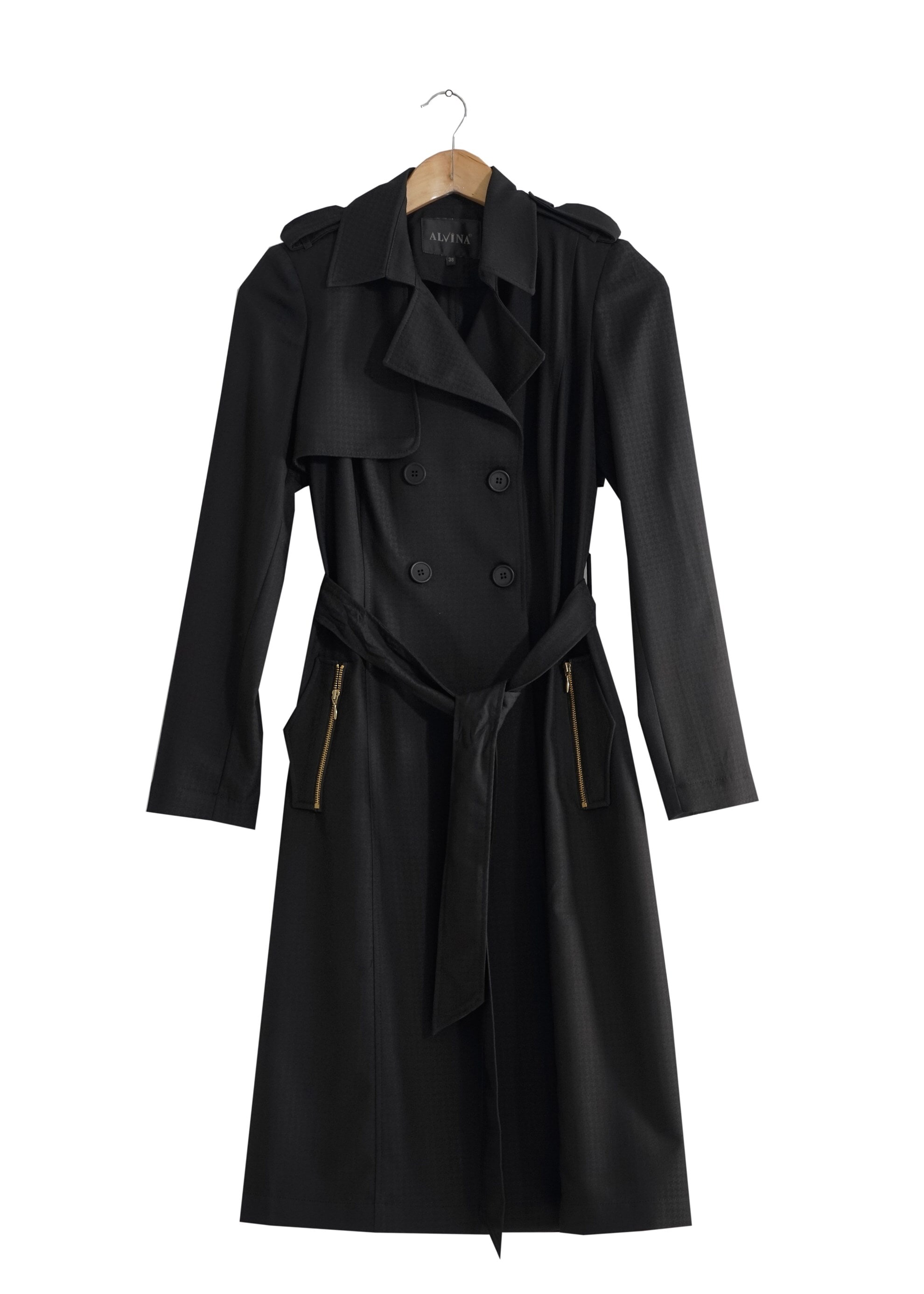 Tesettür giyim SİYAH 1787 Crista Tesettür 652 Trench 38/44 TEK38