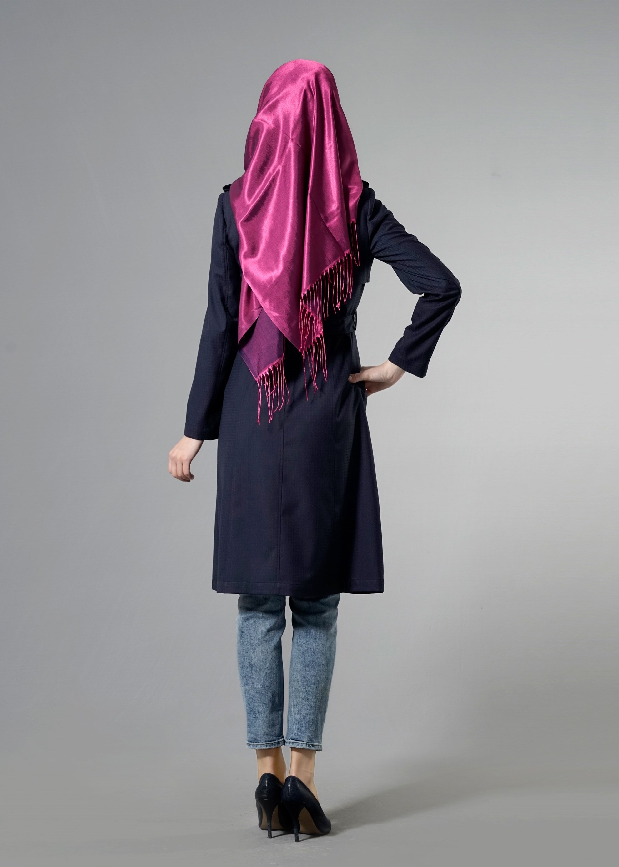 Tesettür giyim LACİVERT 1787 Crista Tesettür 652 Trench 38/44 TEK38