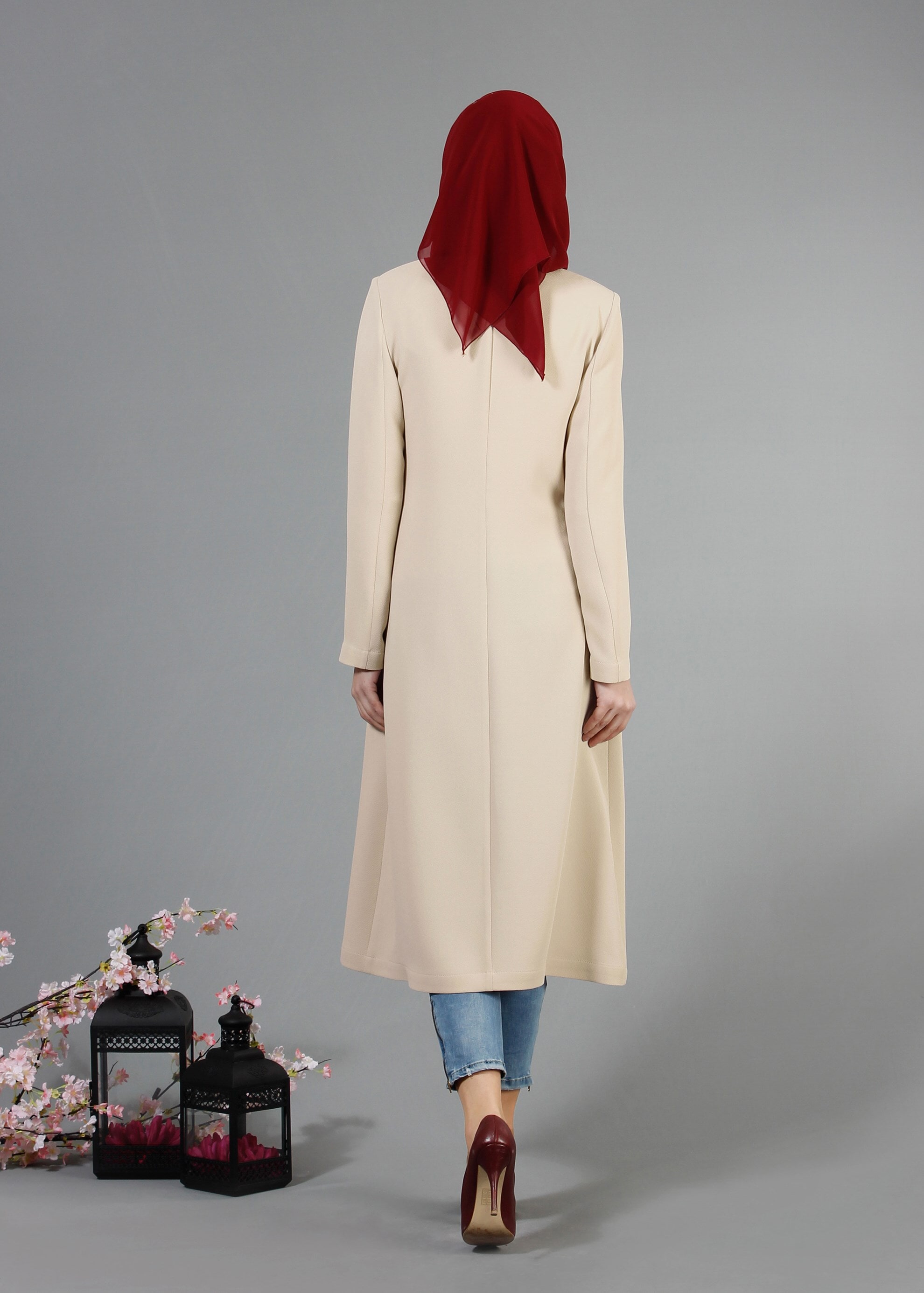 Tesettür giyim BEJ 1791 Winter Efsane Tesettür Trench 38/46 TEK40