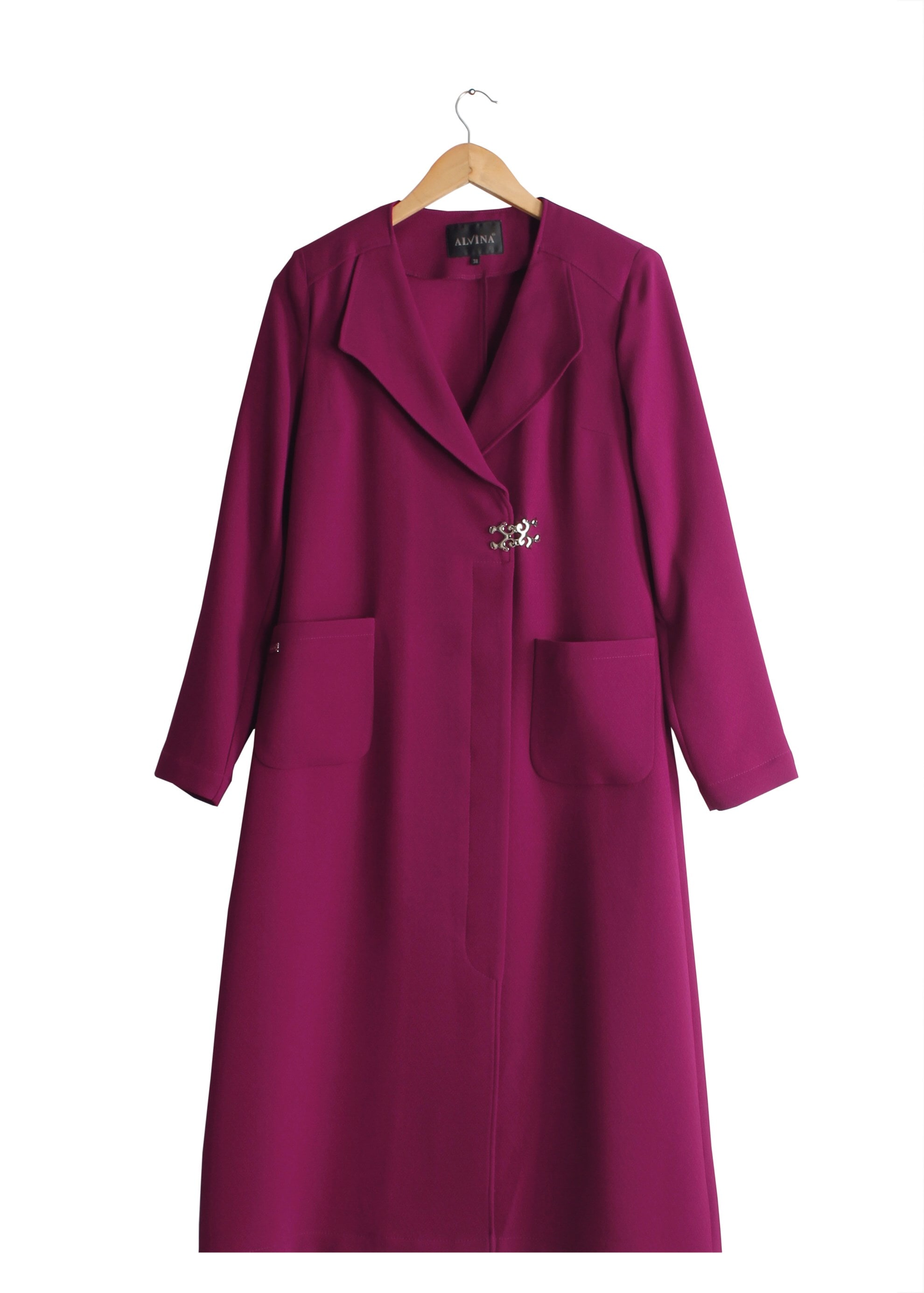 Tesettür giyim FUŞYA 1791 Winter Efsane Tesettür Trench 38/46 TEK40