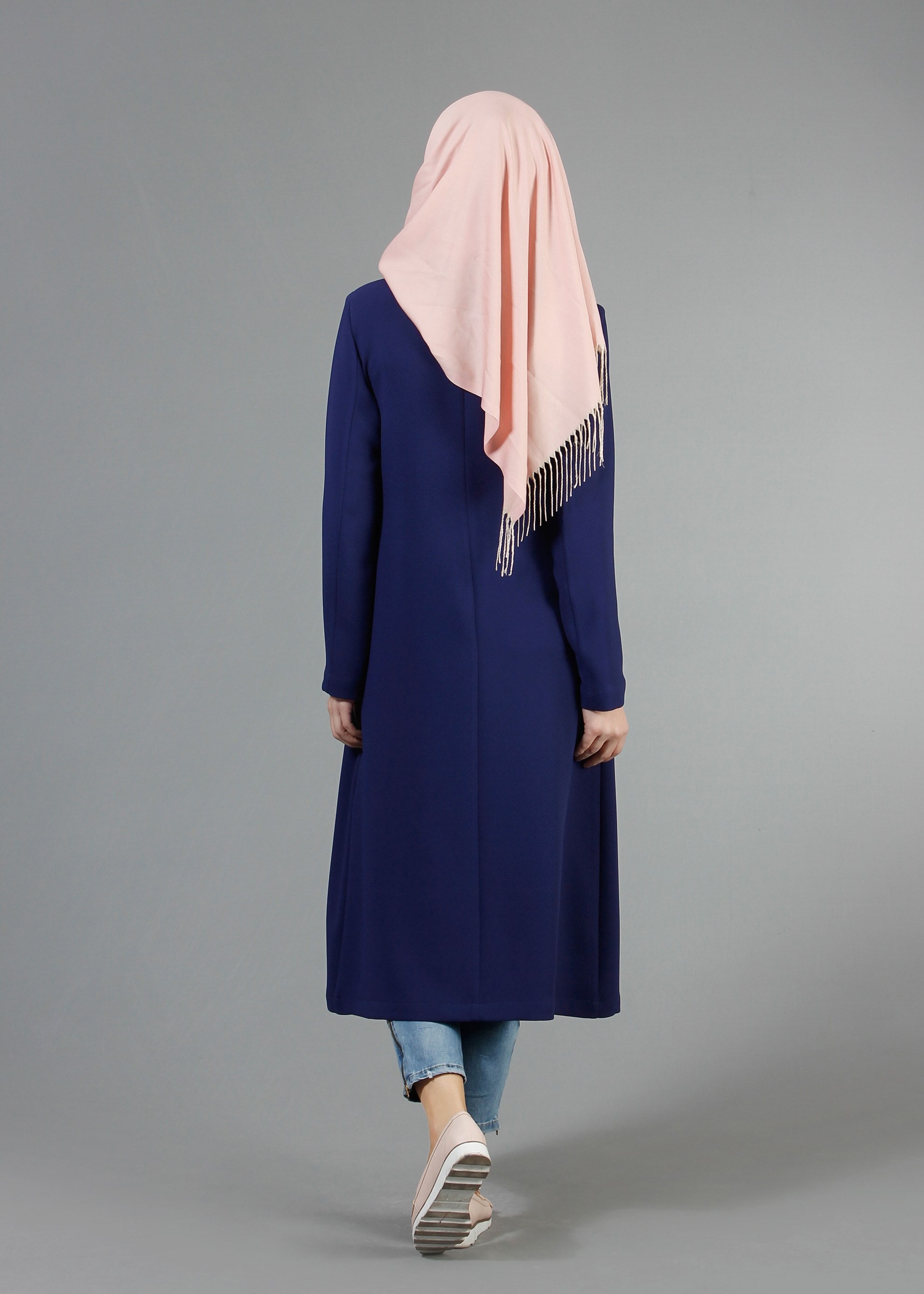 Tesettür giyim LACİVERT 1791 Winter Efsane Tesettür Trench 38/46 TEK40