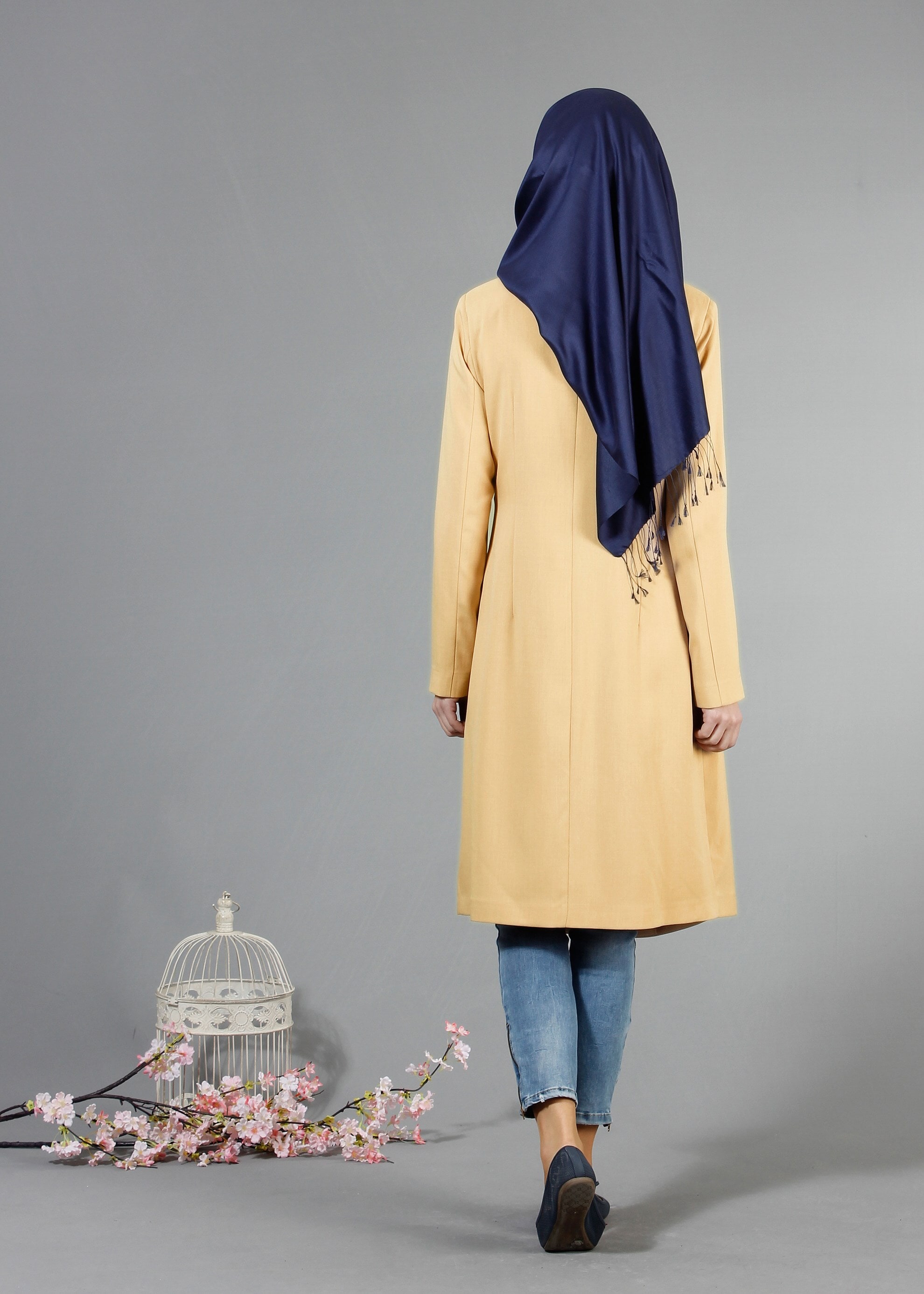 Tesettür giyim KAHVE 1792 VİOLET TRENCH 38/44 TEK36