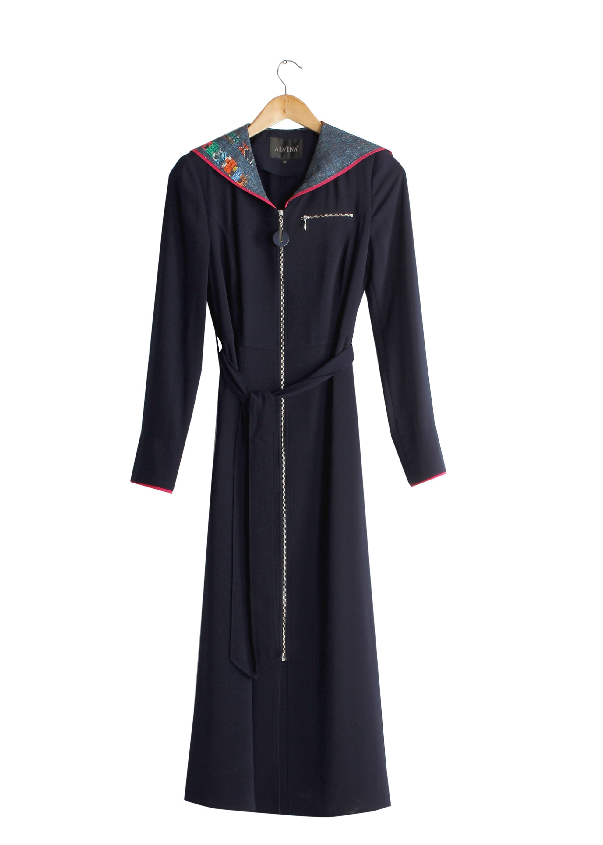 Tesettür giyim LACİVERT 1794 Farah Tesettür Trench 38/46 TEK40