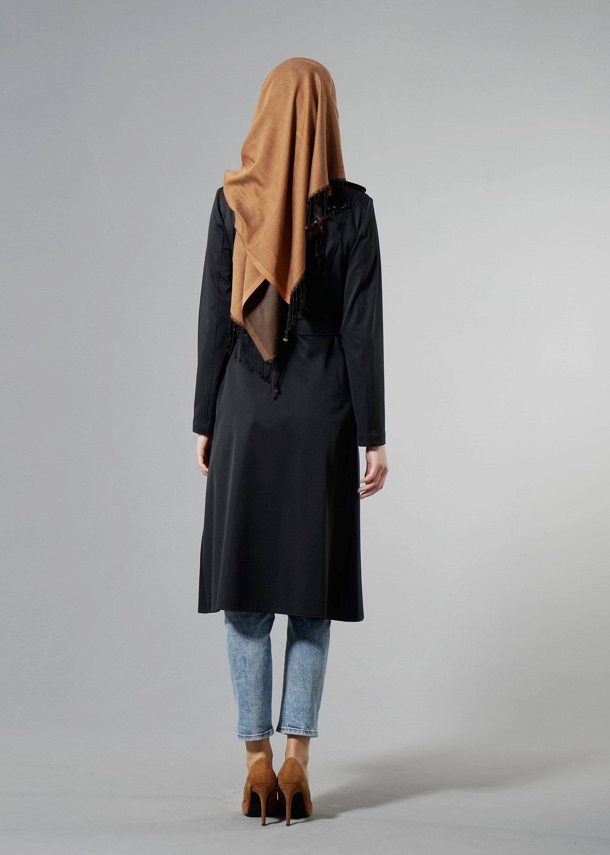 Tesettür giyim SİYAH 1805 YAREN 43717 TRENCH 36/44(38-40) TEK38