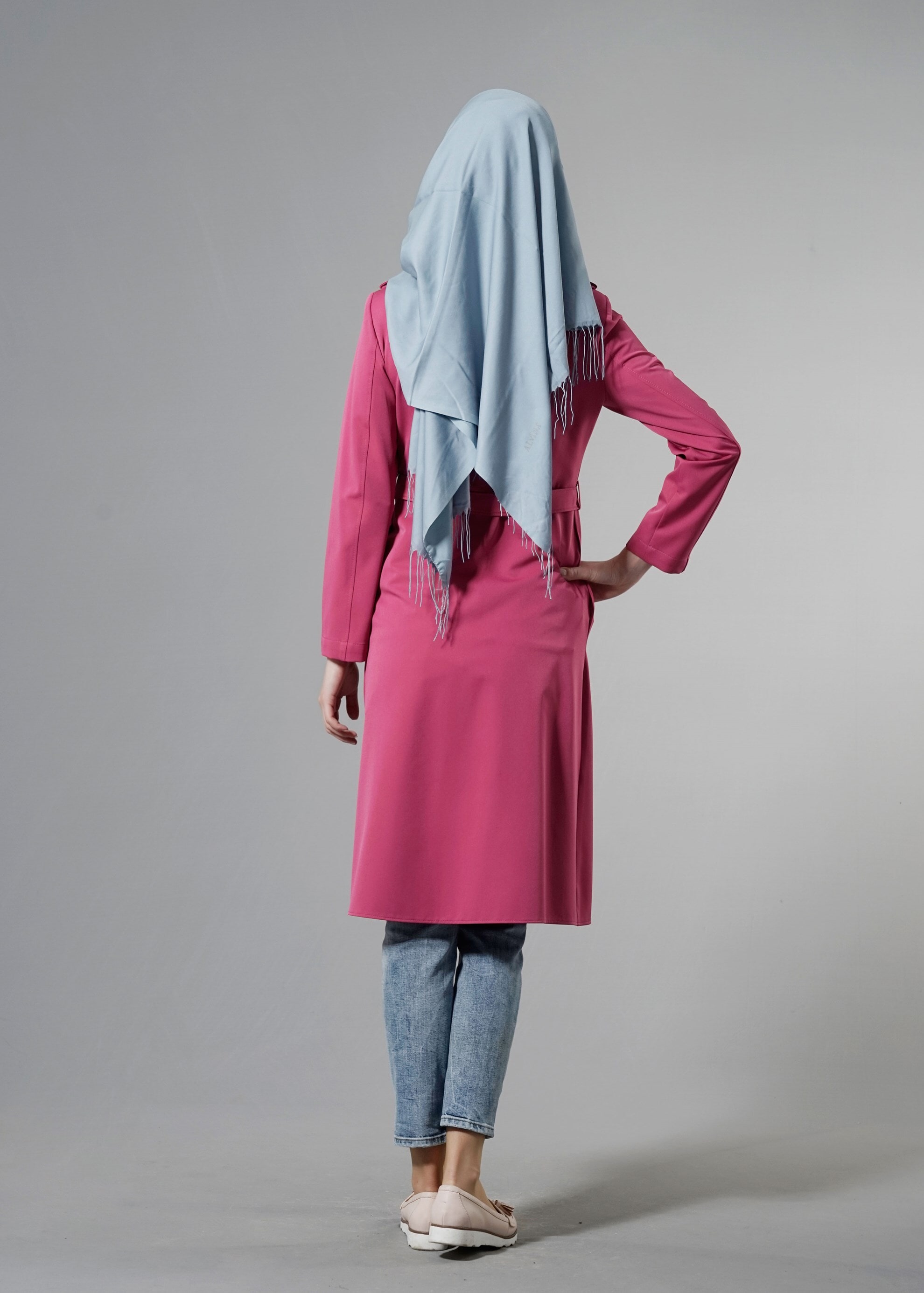 Tesettür giyim FUŞYA 1805 YAREN 43717 TRENCH 36/44(38-40) TEK38