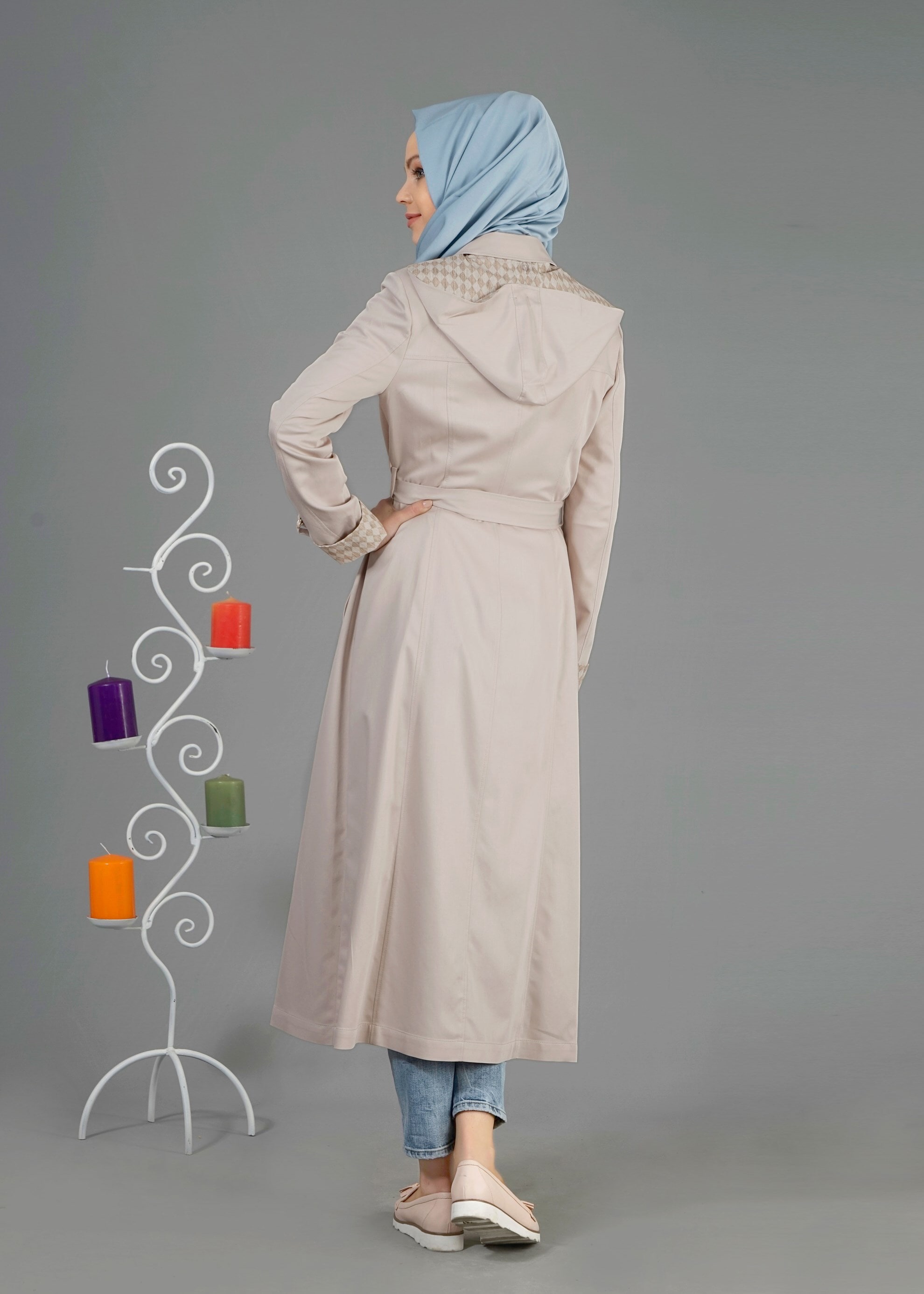 Tesettür giyim BEJ 1811 Essen Tesettür 2105 Trench 38/46 TEK40