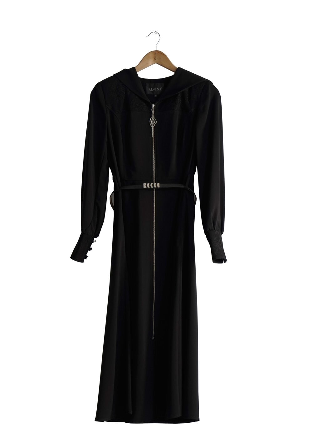 Tesettür giyim SİYAH 1816 Farah Tesettür Trench 38/44 TEK40