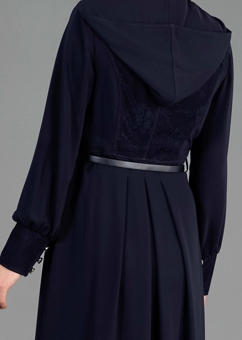 Tesettür giyim LACİVERT 1816 Farah Tesettür Trench 38/44 TEK40