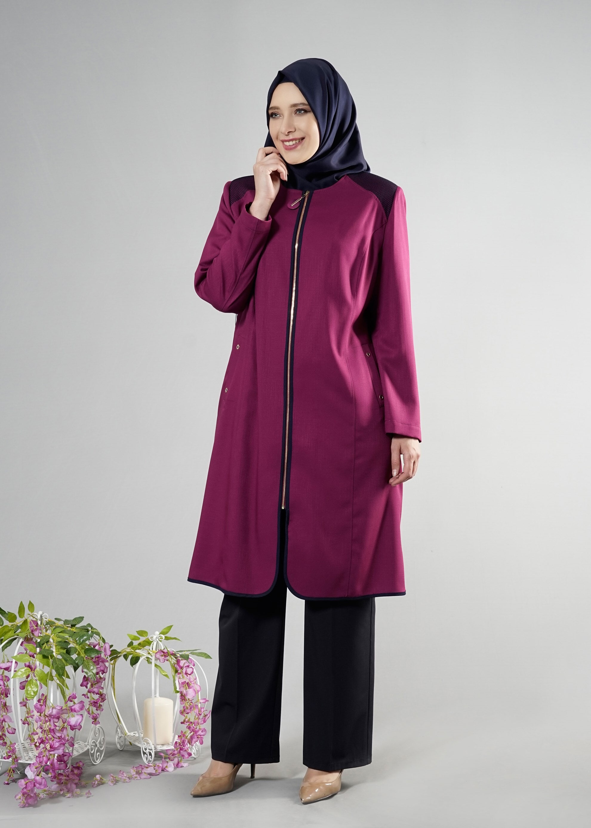 Tesettür giyim MOR 1820 Derin Tesettür 8169 Trench  44/50