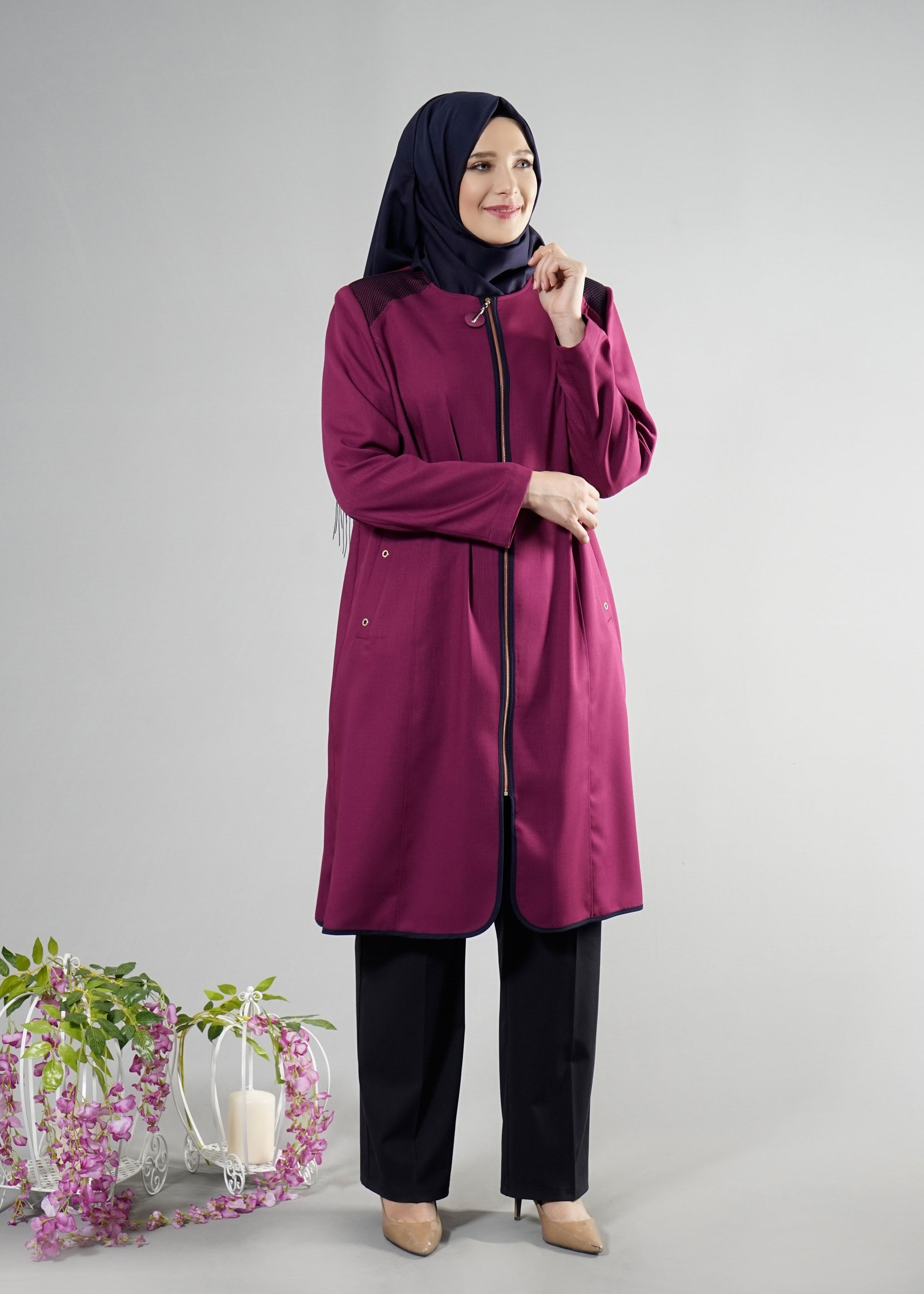 Tesettür giyim MOR 1820 Derin Tesettür 8169 Trench  44/50