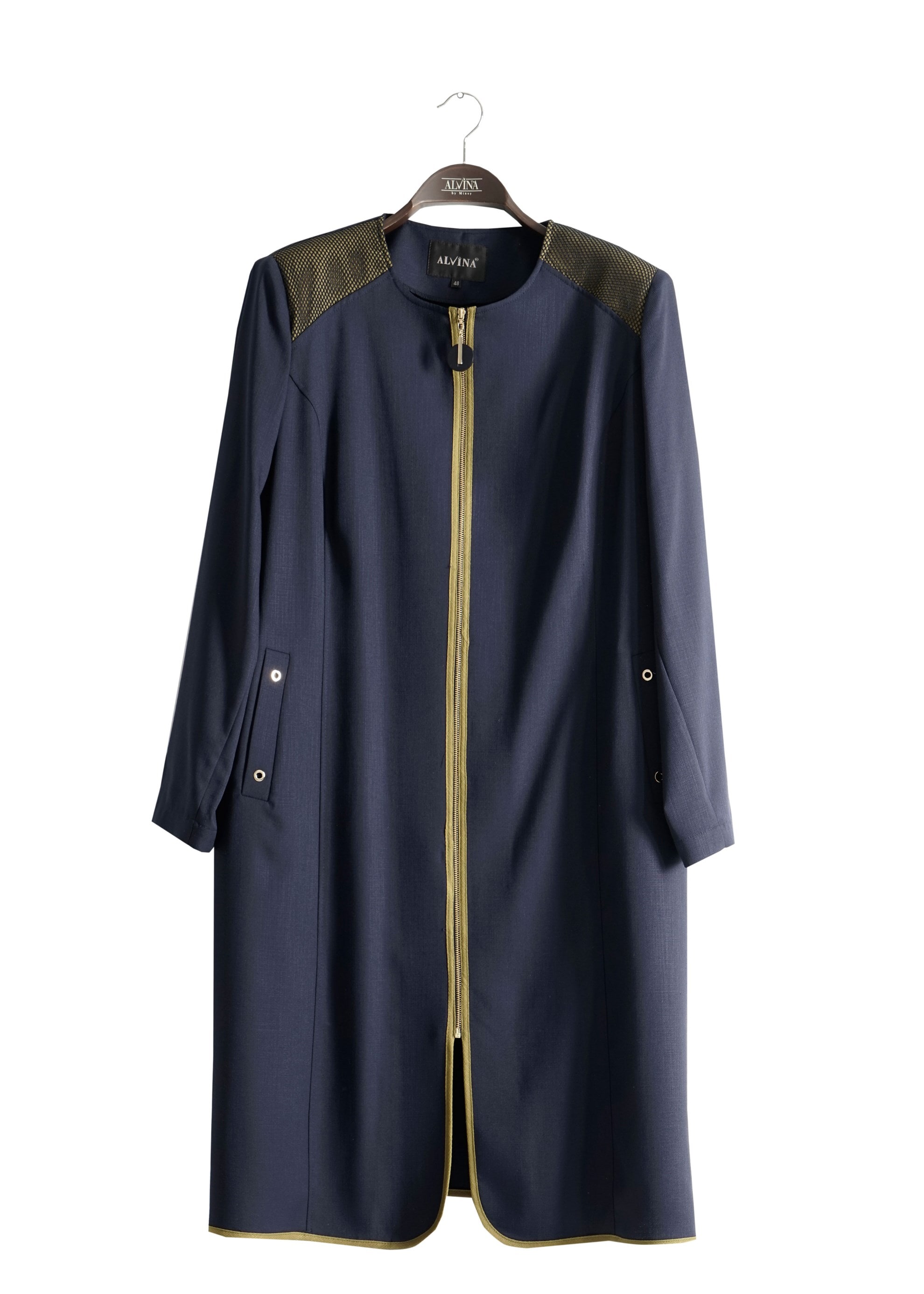 Tesettür giyim LACİVERT 1820 Derin Tesettür 8169 Trench  44/50