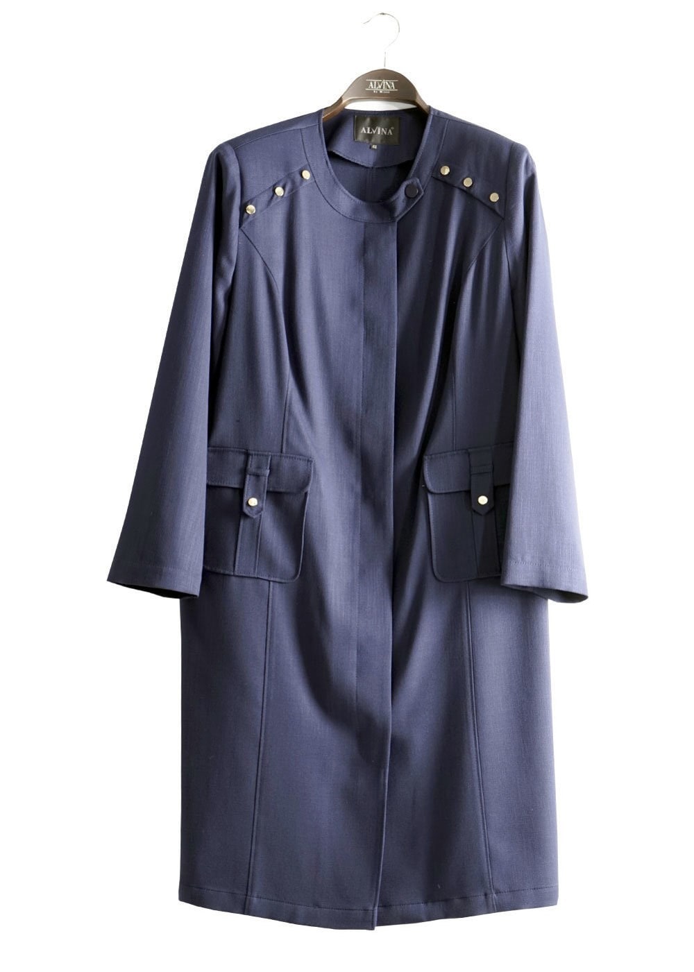 Tesettür giyim LACİVERT 1821 SHOGUN TRENCH 44/50 TEK46