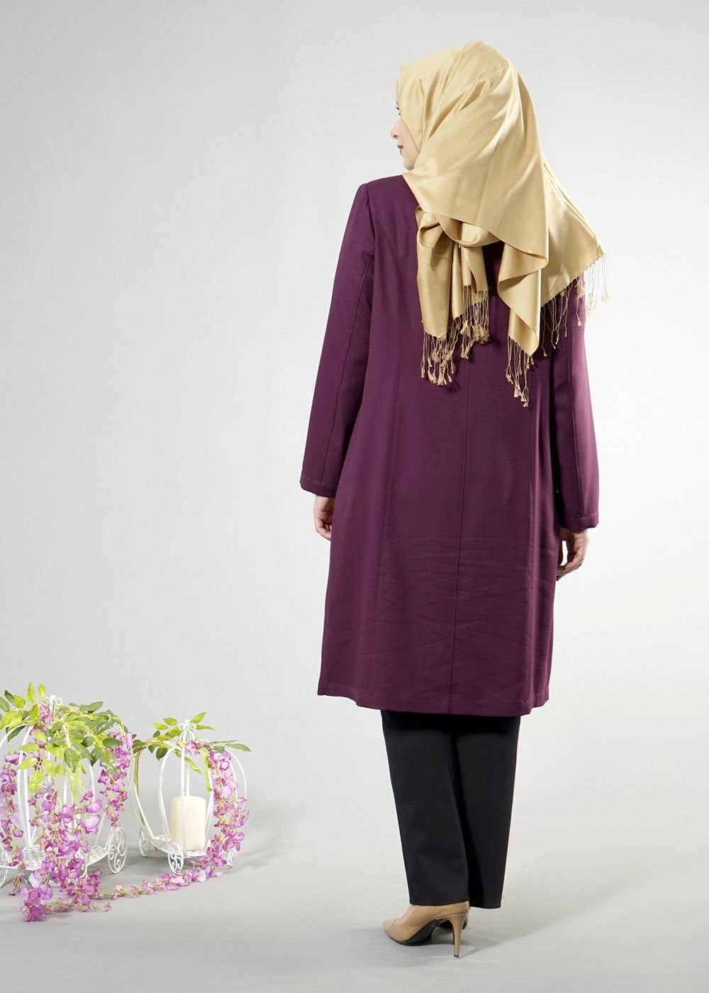 Tesettür giyim MÜRDÜM 1821 SHOGUN TRENCH 44/50 TEK46