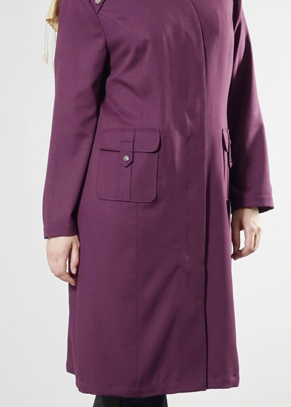 Tesettür giyim MÜRDÜM 1821 SHOGUN TRENCH 44/50 TEK46