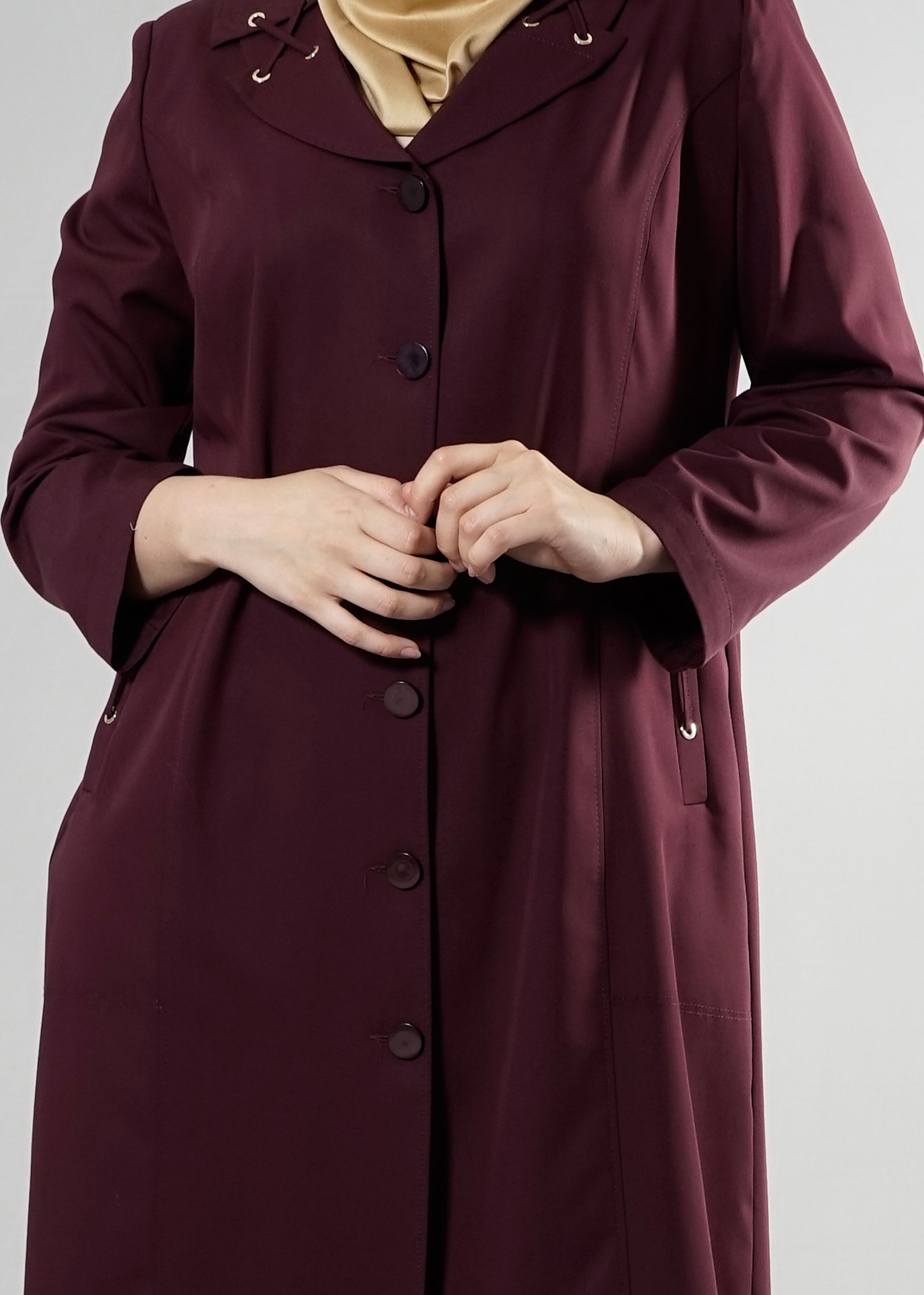 Tesettür giyim MÜRDÜM 1825 New Nice Tesettür Trench 46/52 TEK44