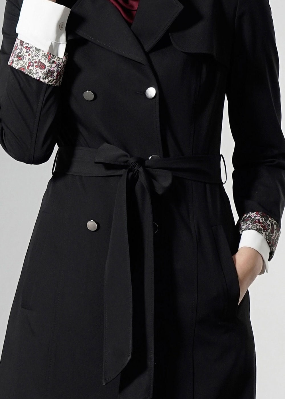 Tesettür giyim SİYAH 1756-1 Lila Tesettür 43597 Trench 38/44 TEK36