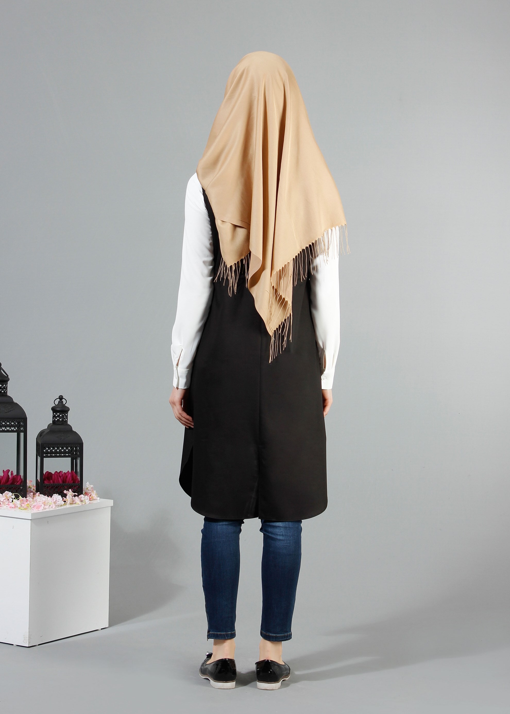 Tesettür giyim SİYAH 4220 Hürrem Tesettür Yelek 36/44(38/40) TEK42