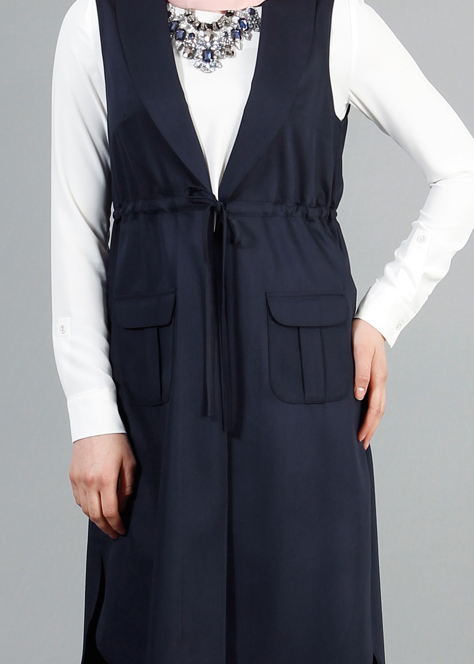 Tesettür giyim LACİVERT 4220 Hürrem Tesettür Yelek 36/44(38/40) TEK42