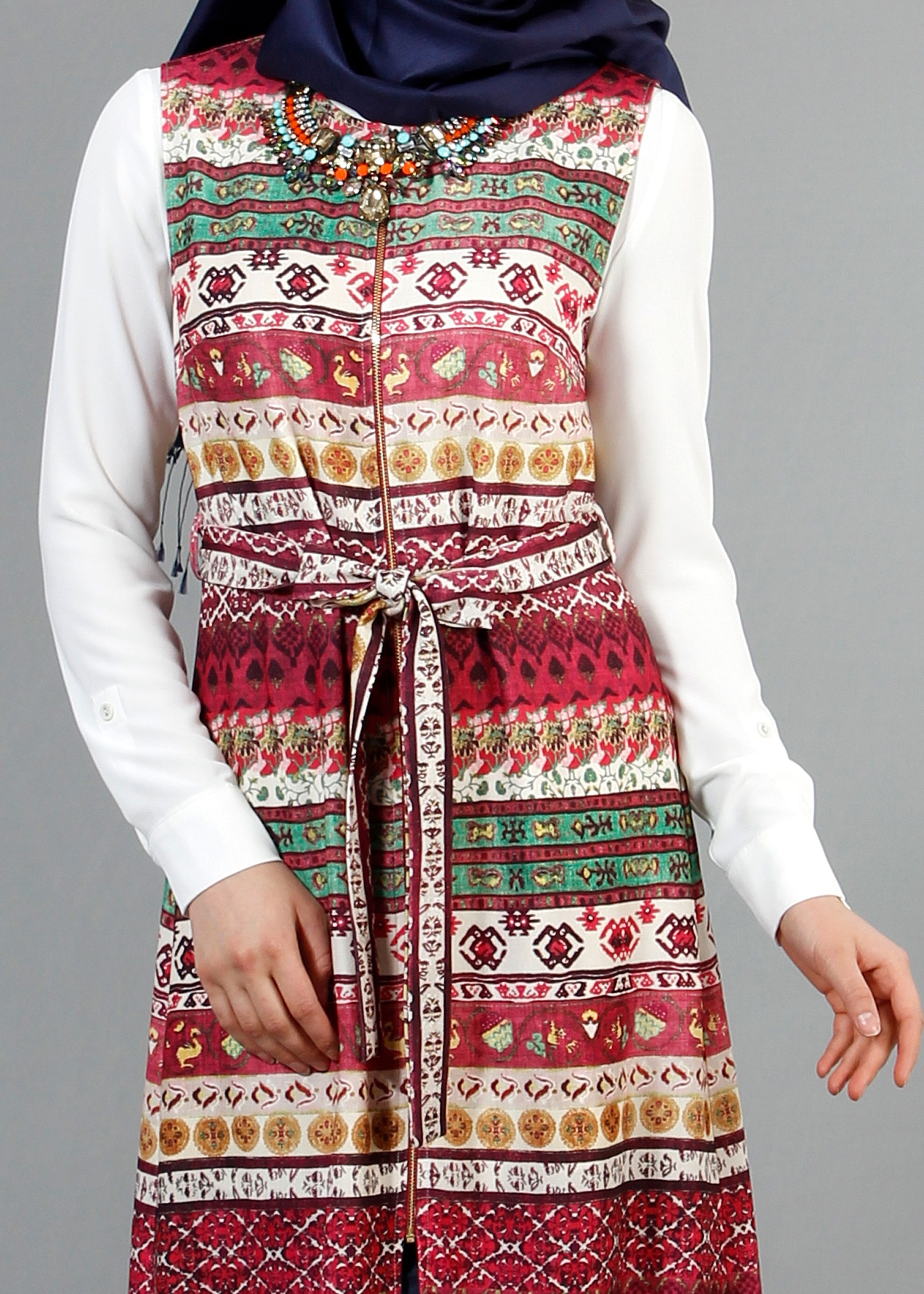 Tesettür giyim FUŞYA 4266 Picante Tesettür Yelek 36/44(38-40) TEK42