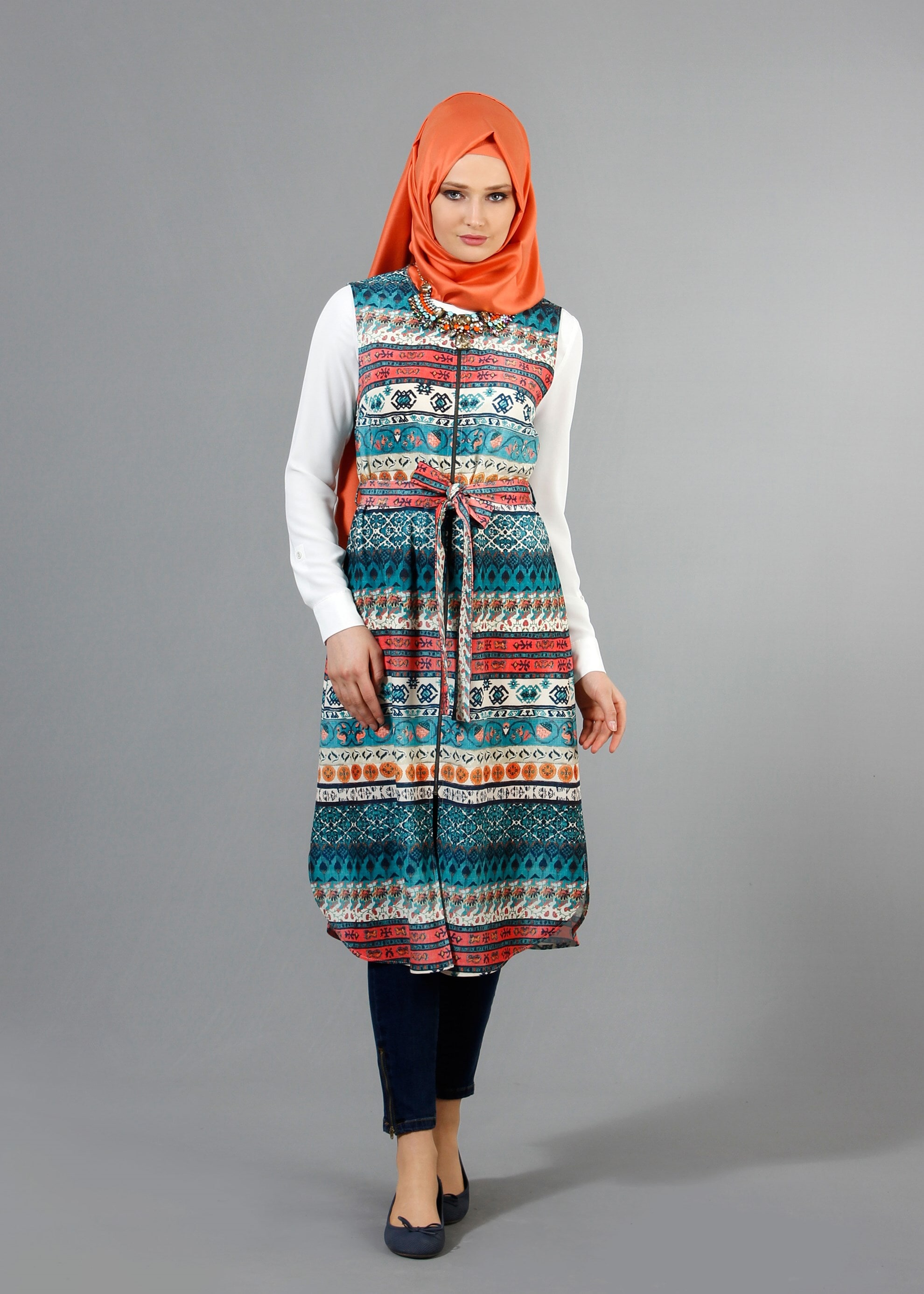 Tesettür giyim MAVİ 4266 Picante Tesettür Yelek 36/44(38-40) TEK42