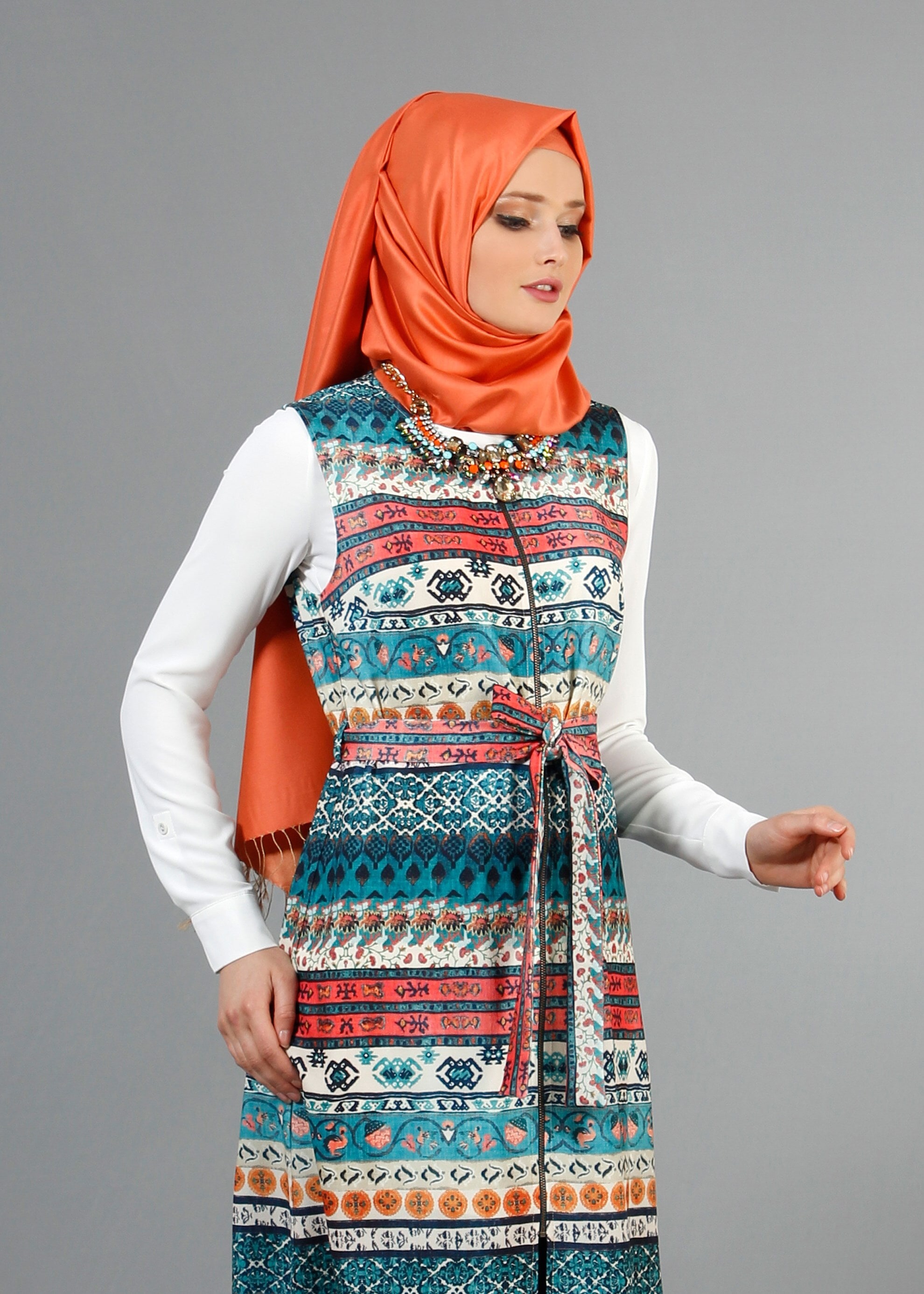 Tesettür giyim MAVİ 4266 Picante Tesettür Yelek 36/44(38-40) TEK42