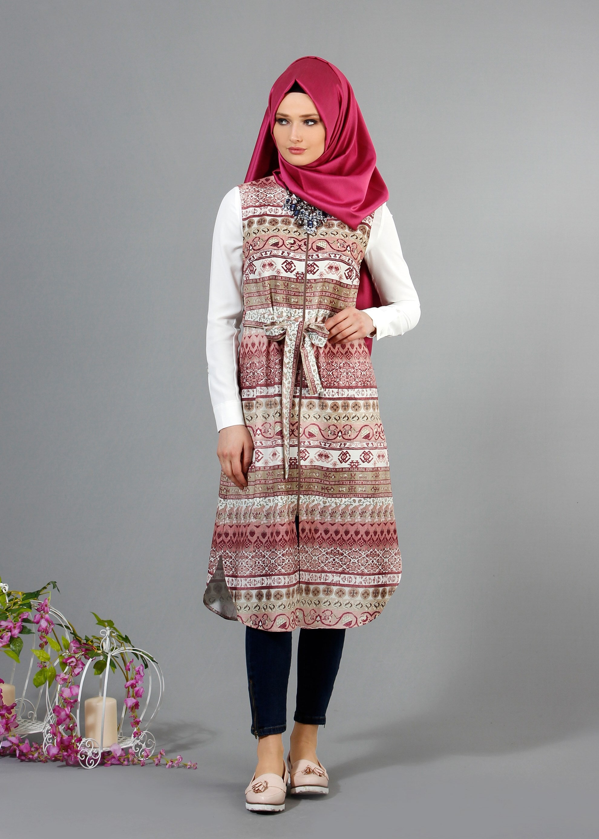 Tesettür giyim PUDRA 4266 Picante Tesettür Yelek 36/44(38-40) TEK42