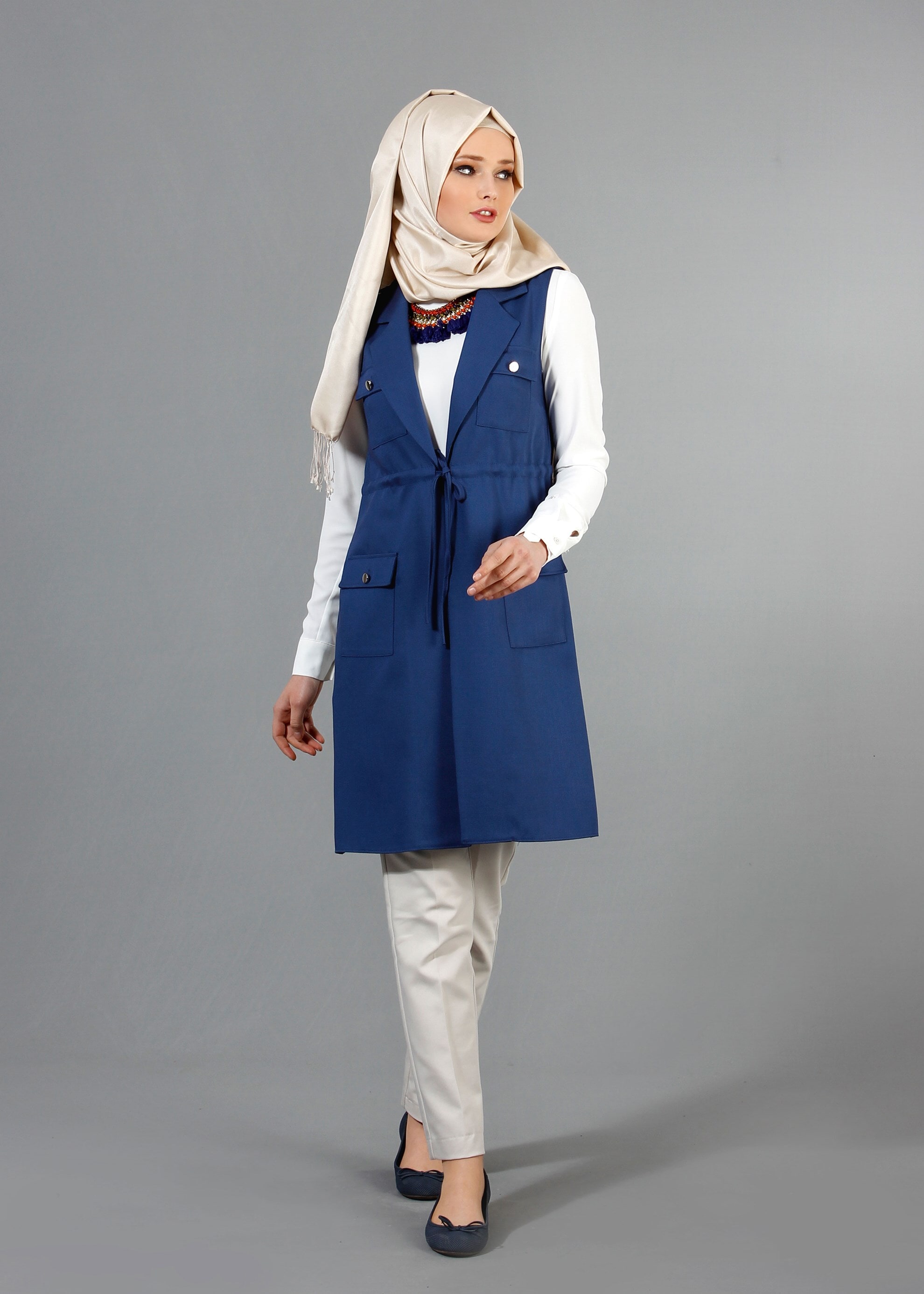 Tesettür giyim LACİVERT 4336 Derin Tesettür Yelek 36/42(38-40) TEK36