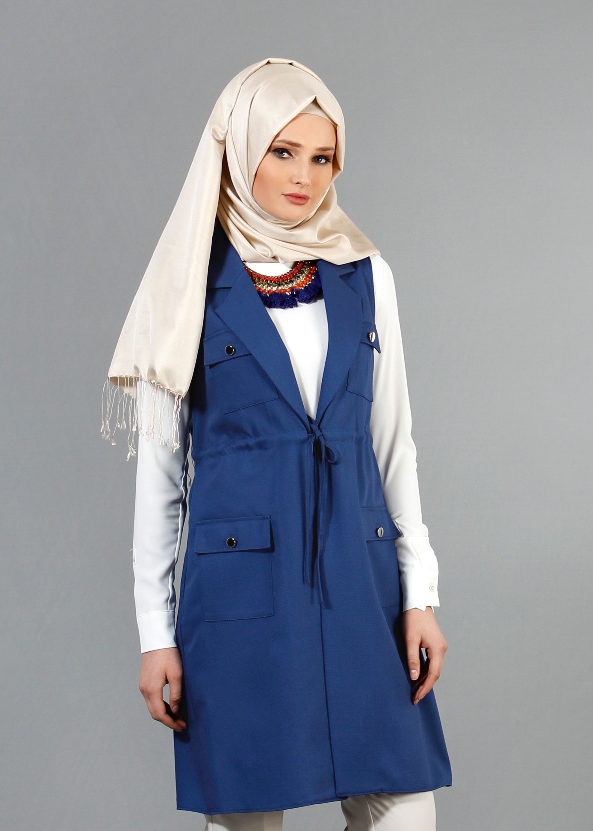 Tesettür giyim LACİVERT 4336 Derin Tesettür Yelek 36/42(38-40) TEK36