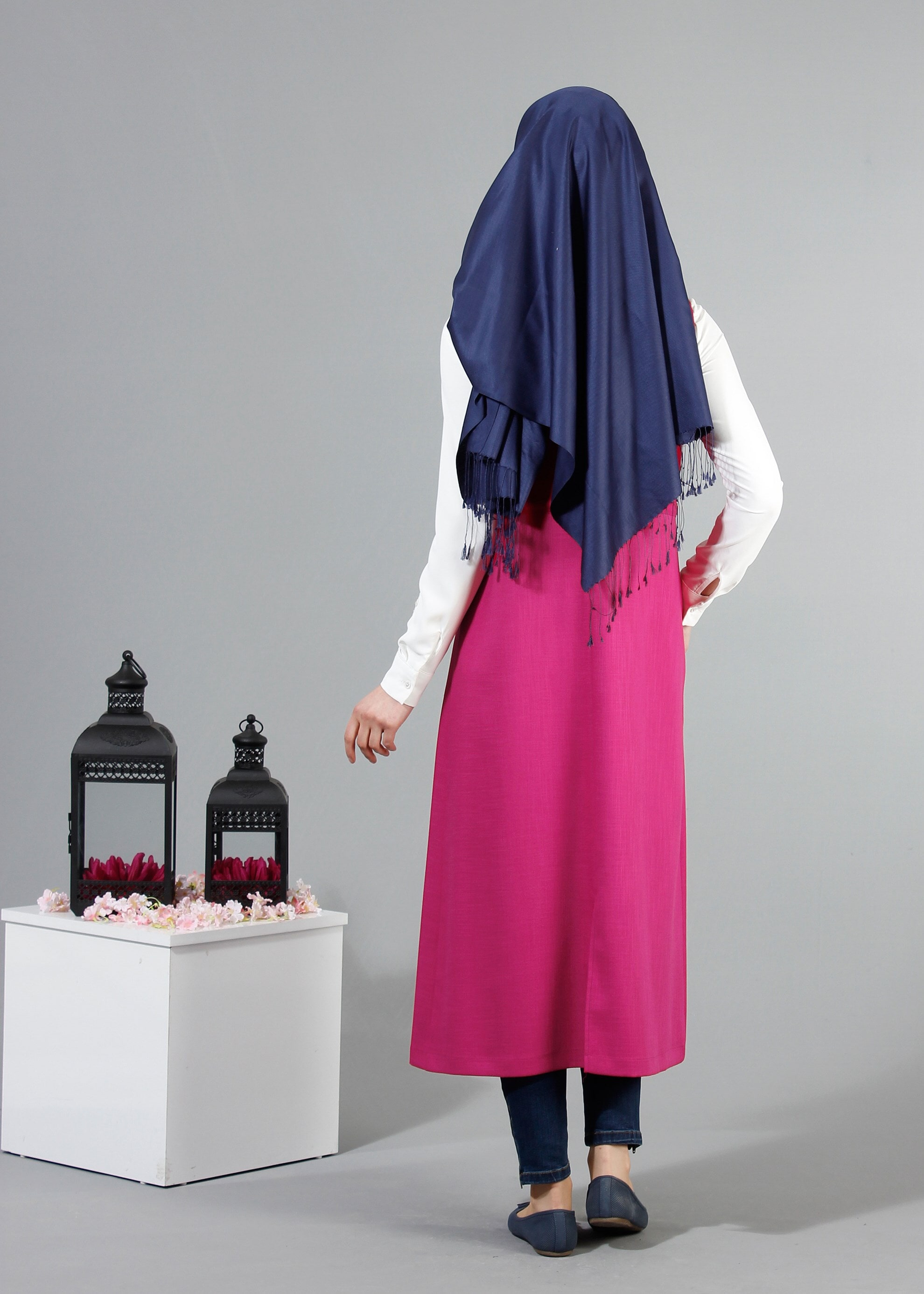 Tesettür giyim FUŞYA 4337 NEW SHİNE YELEK 36/46(38/40) TEK42