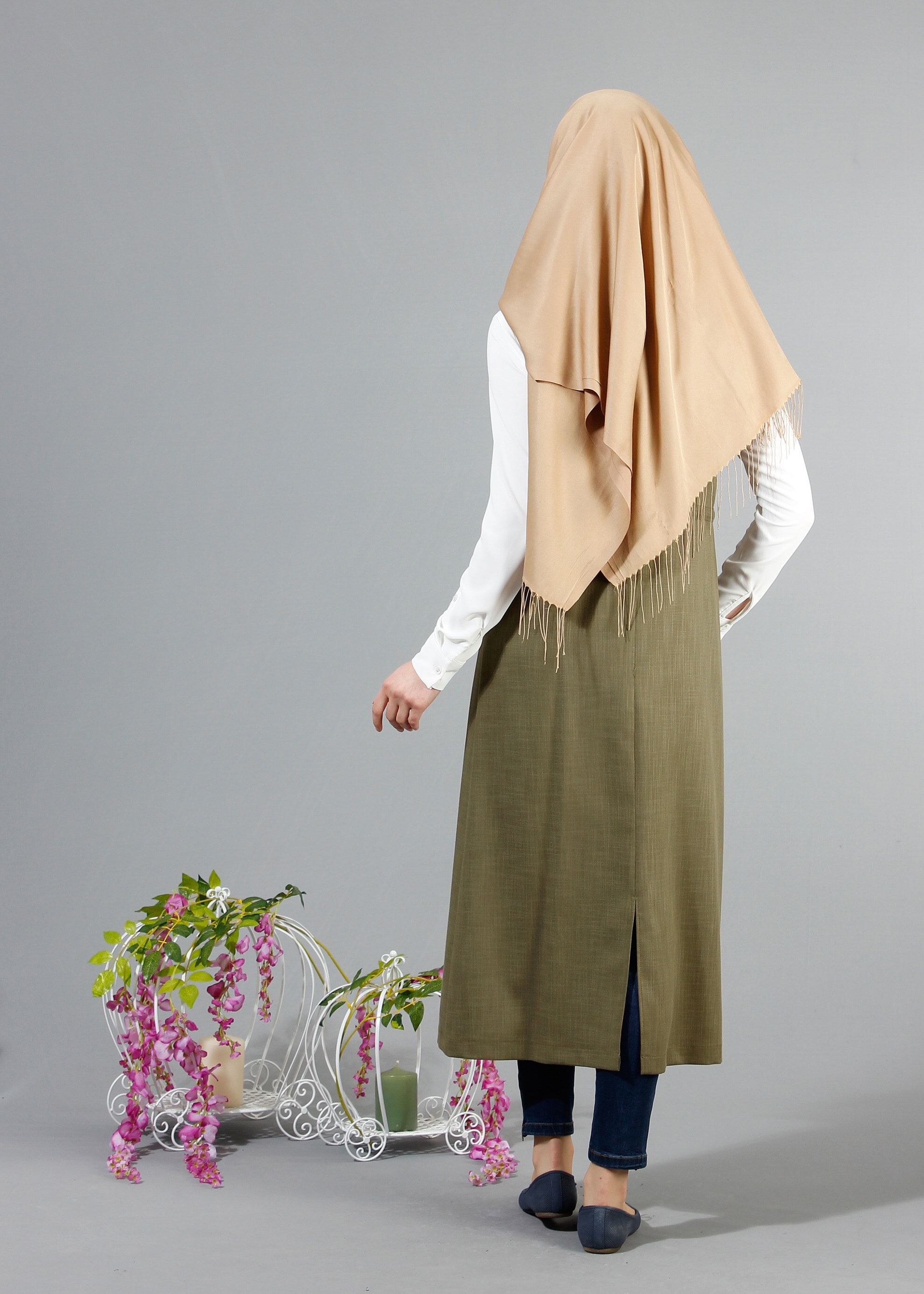 Tesettür giyim HAKİ 4337 NEW SHİNE YELEK 36/46(38/40) TEK42