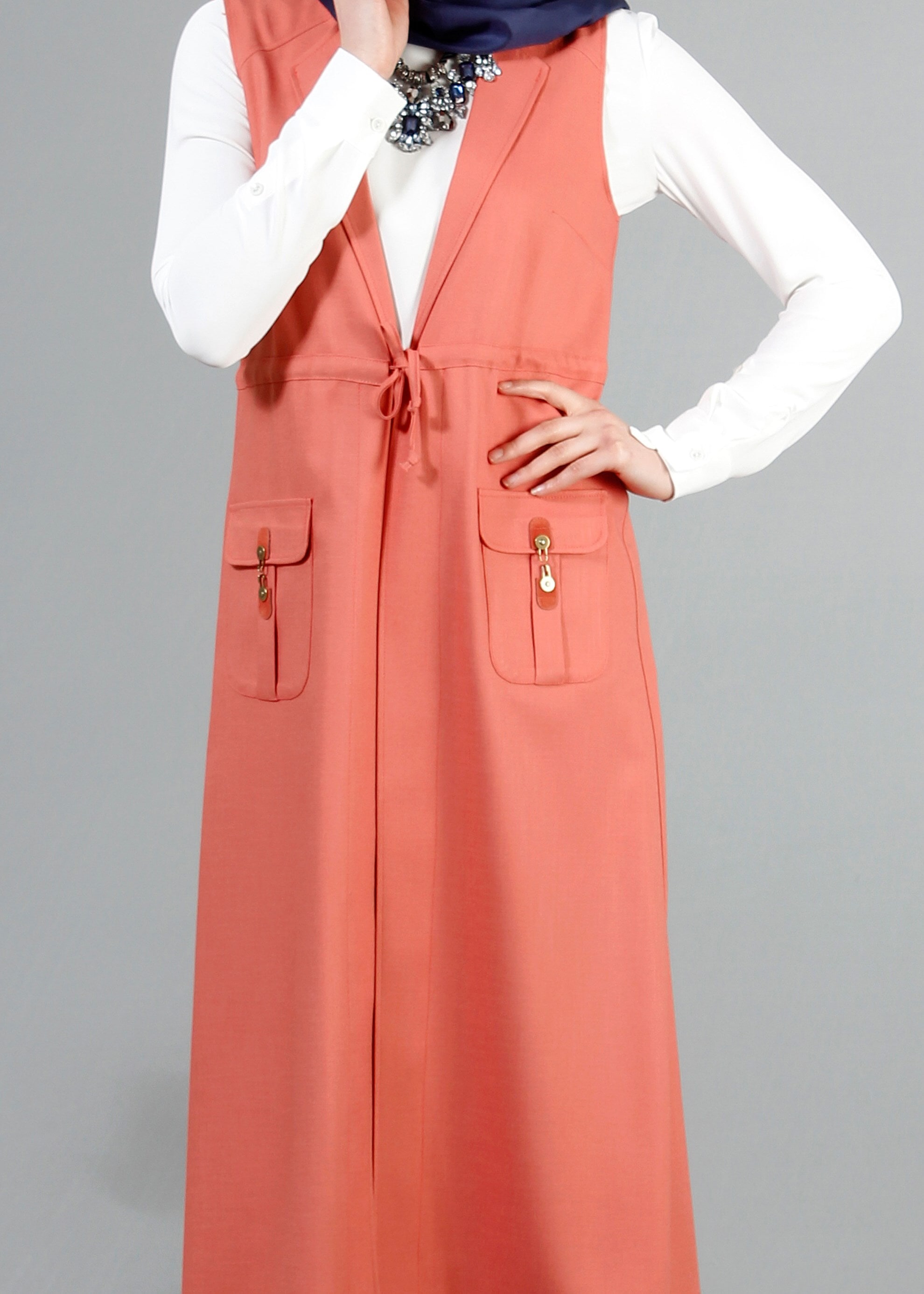 Tesettür giyim TURUNCU 4337 NEW SHİNE YELEK 36/46(38/40) TEK42