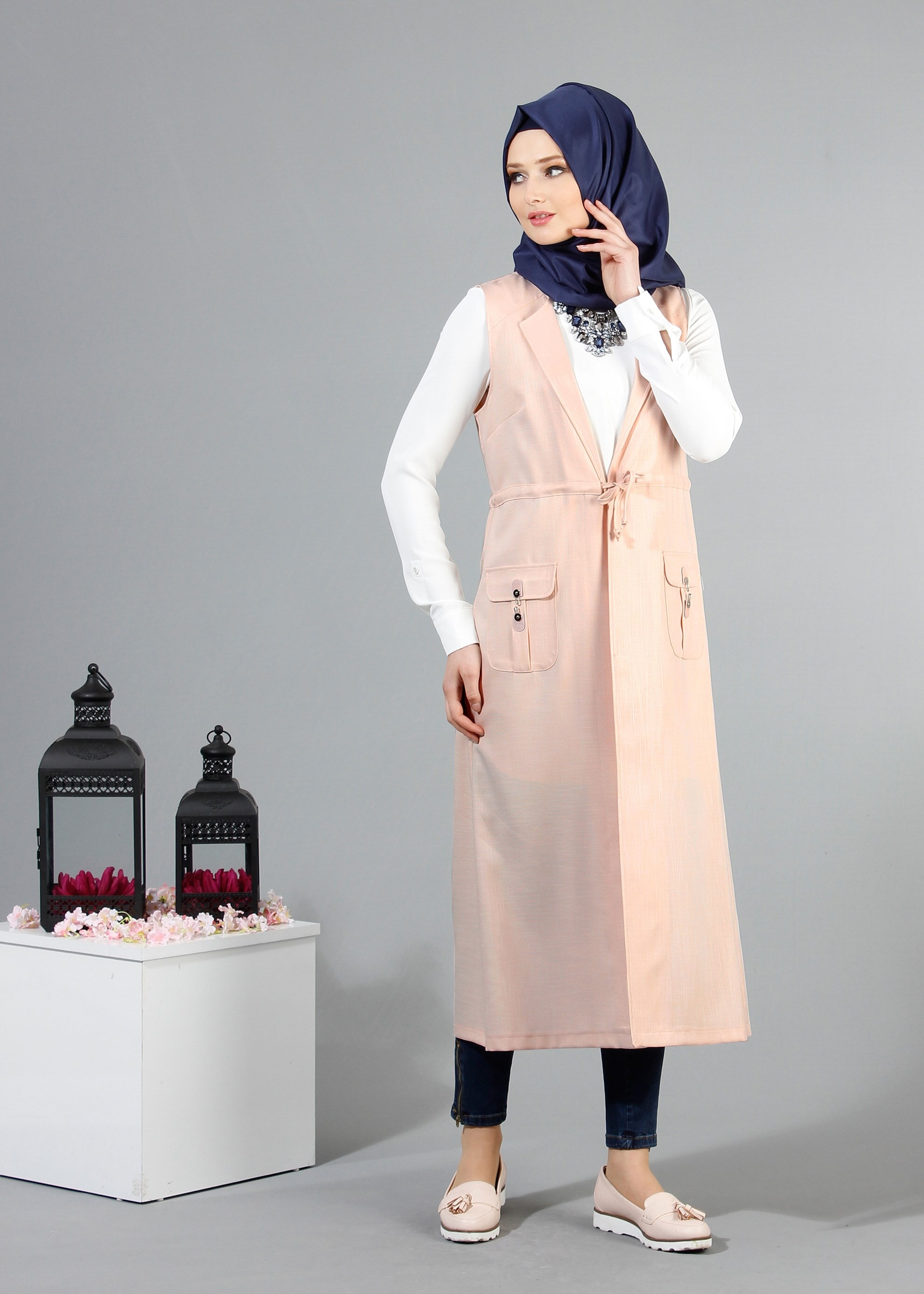 Tesettür giyim PUDRA 4337 NEW SHİNE YELEK 36/46(38/40) TEK42