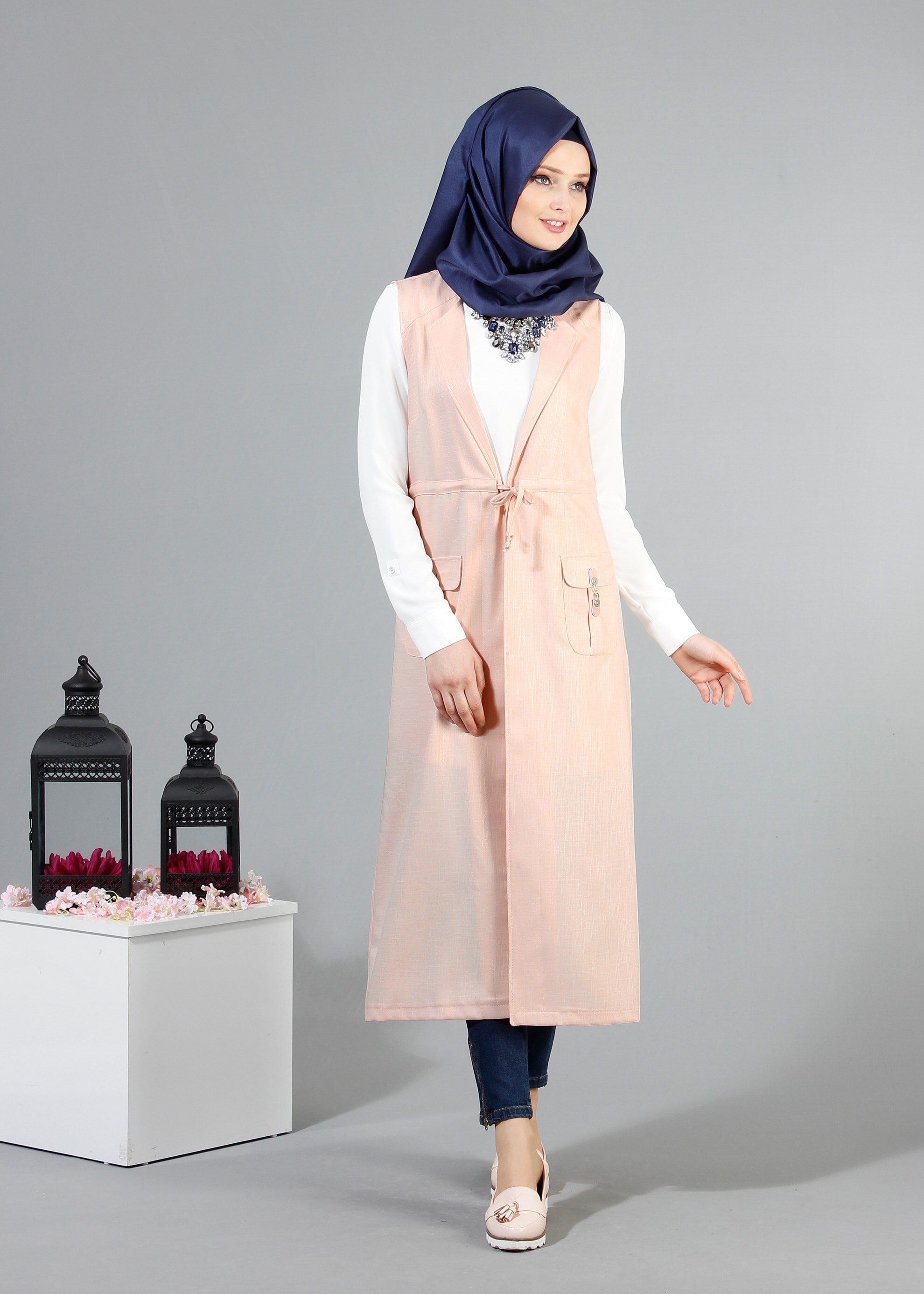 Tesettür giyim PUDRA 4337 NEW SHİNE YELEK 36/46(38/40) TEK42