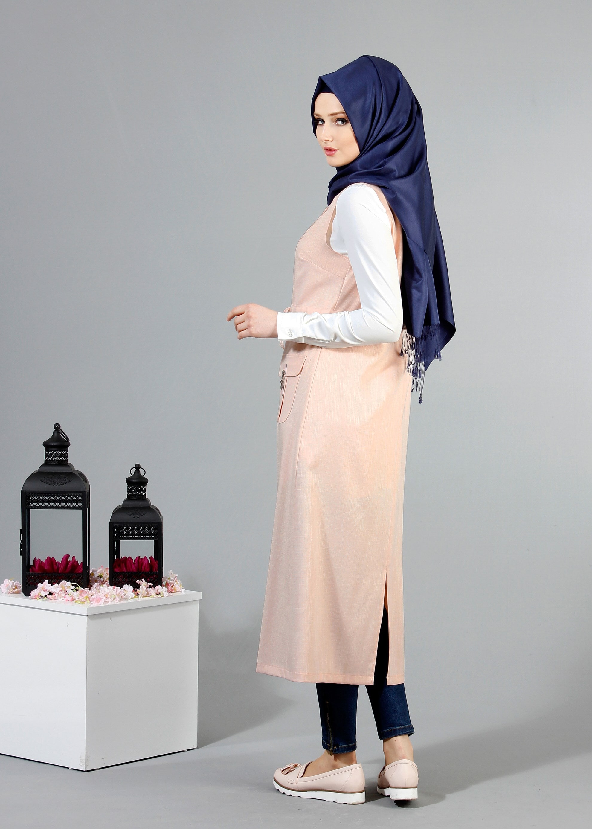 Tesettür giyim PUDRA 4337 NEW SHİNE YELEK 36/46(38/40) TEK42