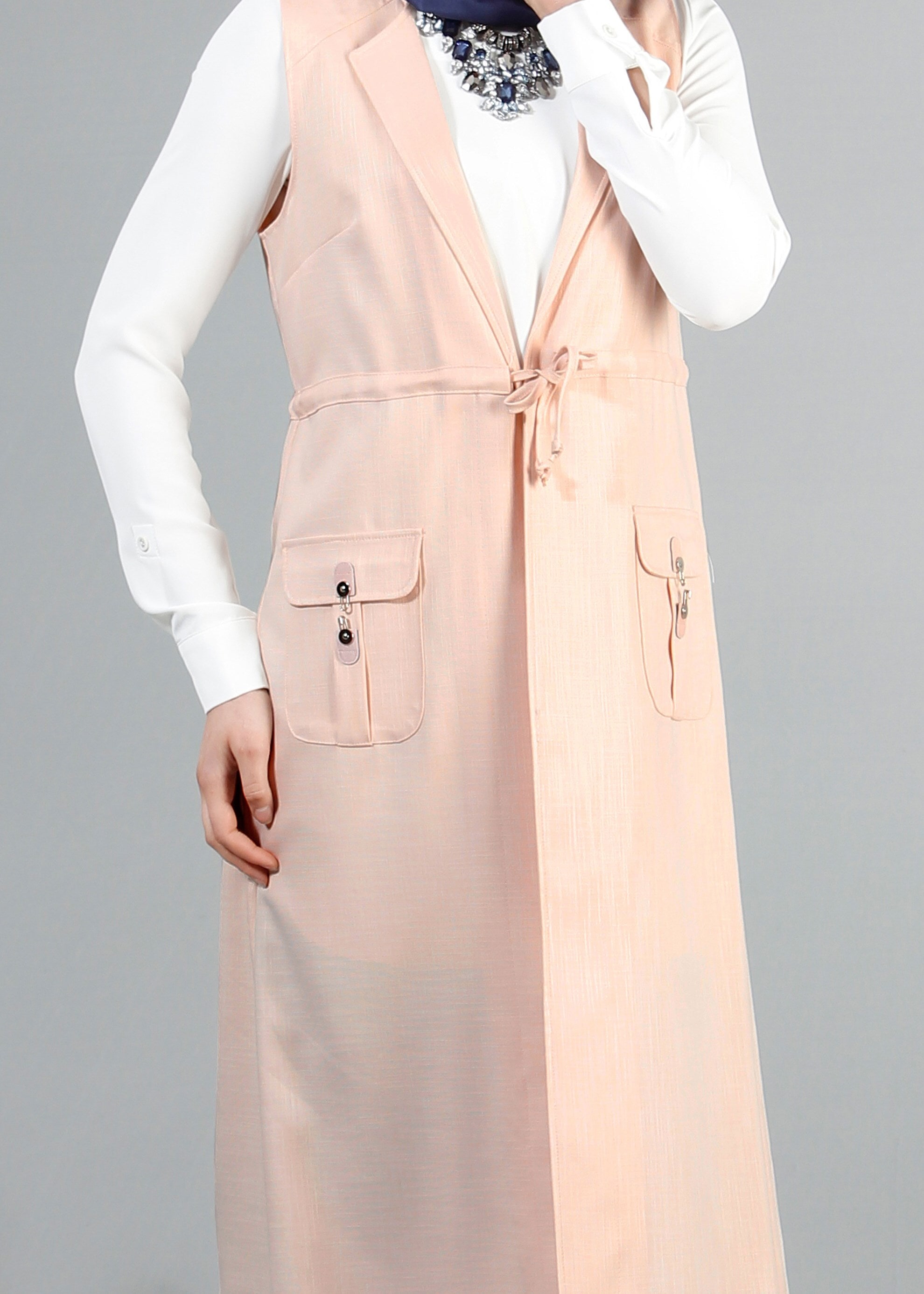 Tesettür giyim PUDRA 4337 NEW SHİNE YELEK 36/46(38/40) TEK42