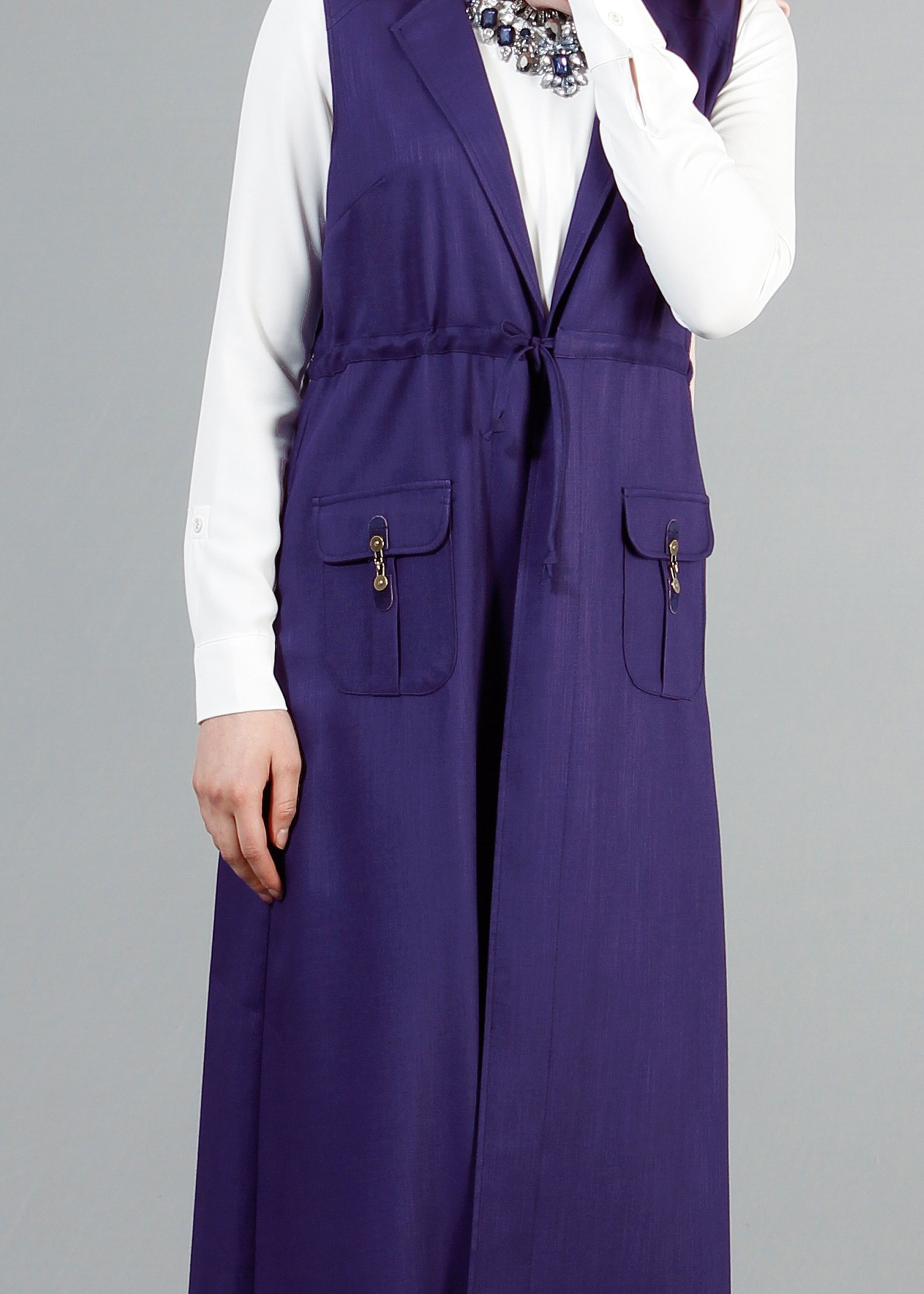 Tesettür giyim LACİVERT 4337 NEW SHİNE YELEK 36/46(38/40) TEK42